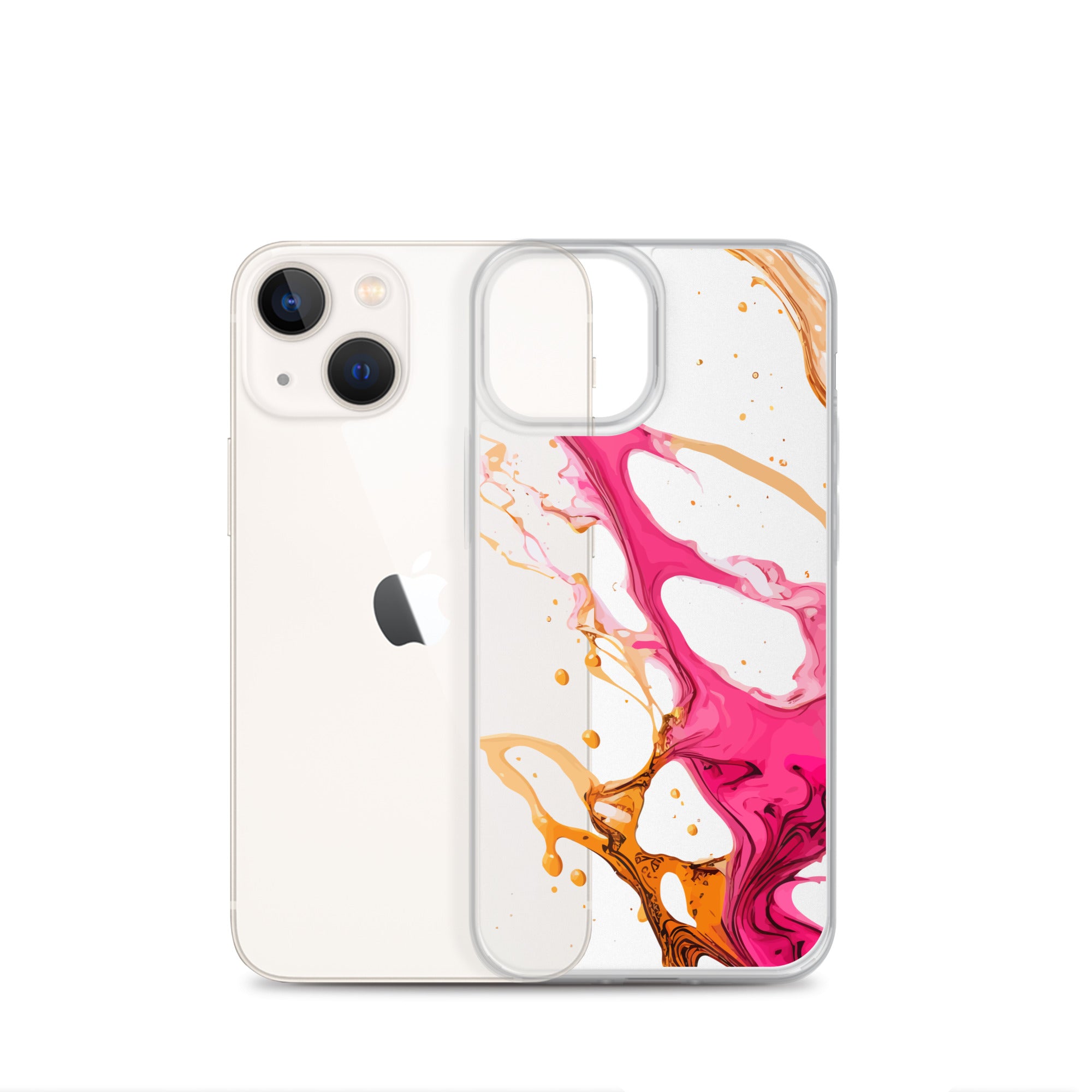 Clear Case for iPhone®- Alchohol Ink Design IV