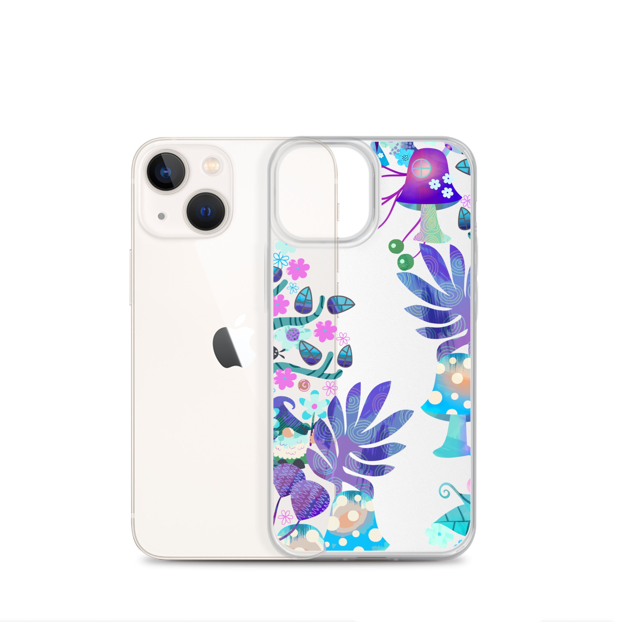 Clear Case for iPhone®- Enchanted Forest Design IV