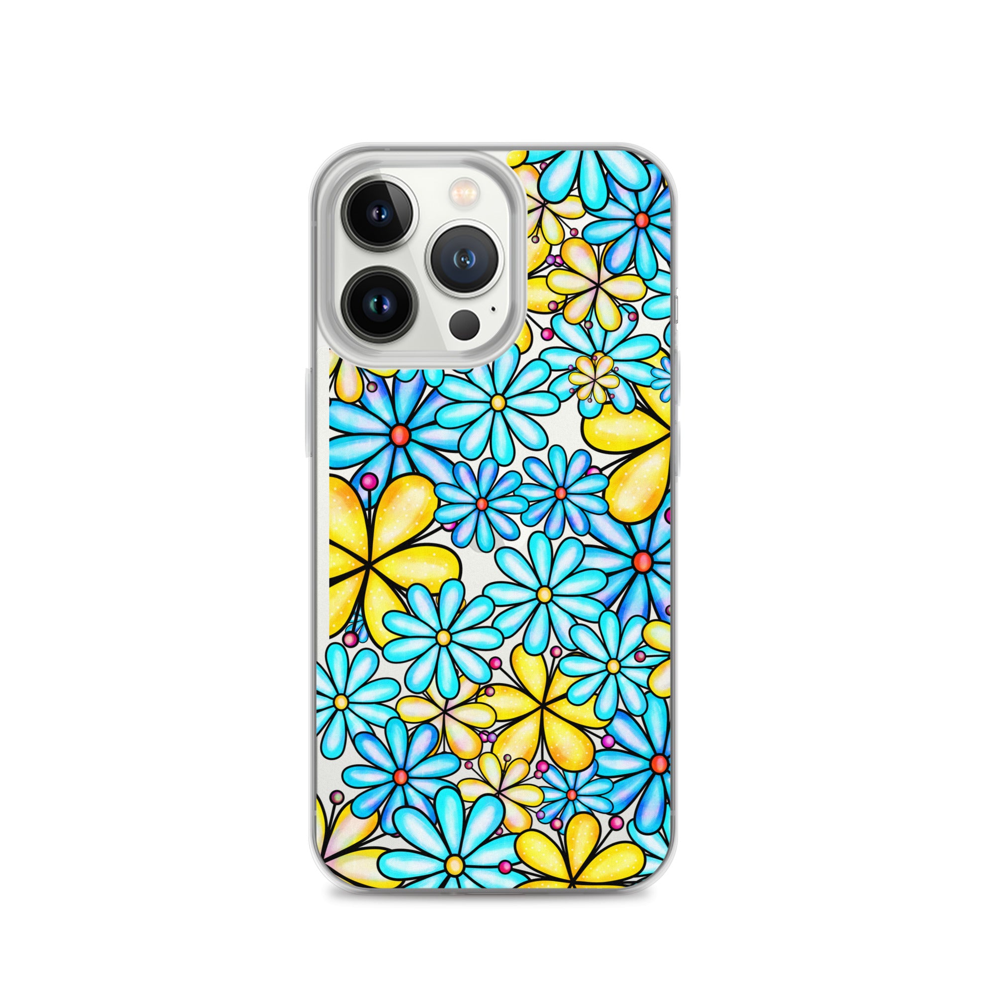 Clear Case for iPhone®- Floral Doodle Design I