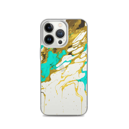 Clear Case for iPhone®- Alchohol Ink Design I