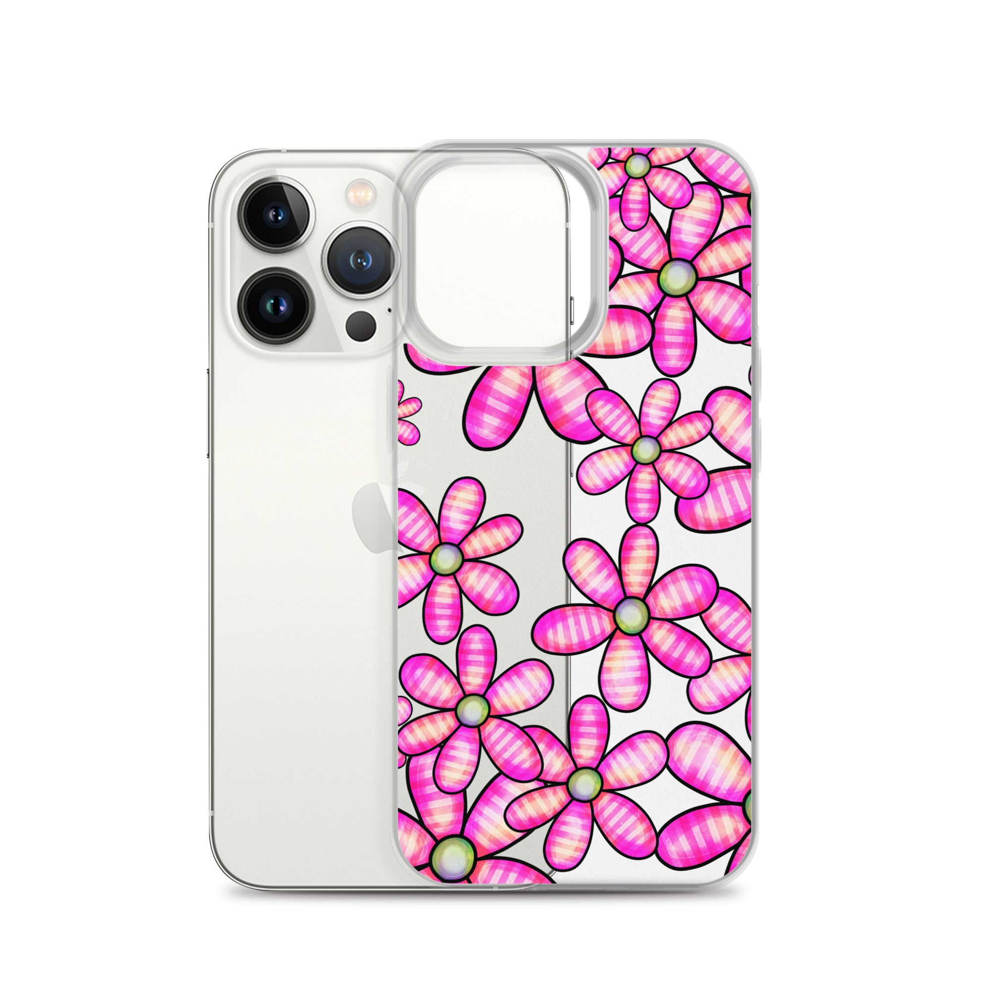 Clear Case for iPhone®- Floral Doodle Design 02