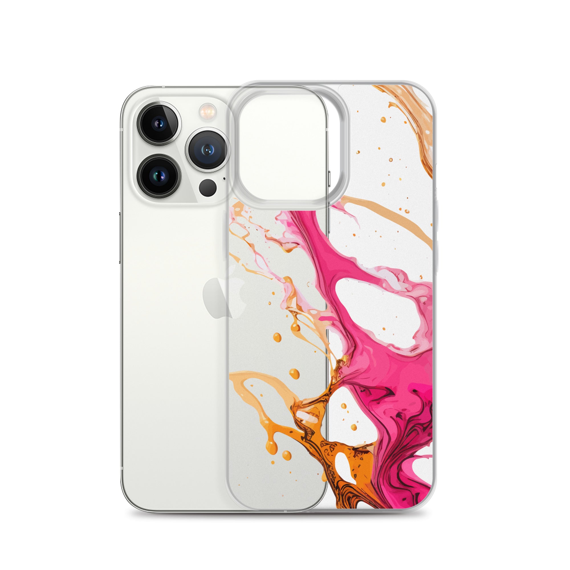 Clear Case for iPhone®- Alchohol Ink Design IV