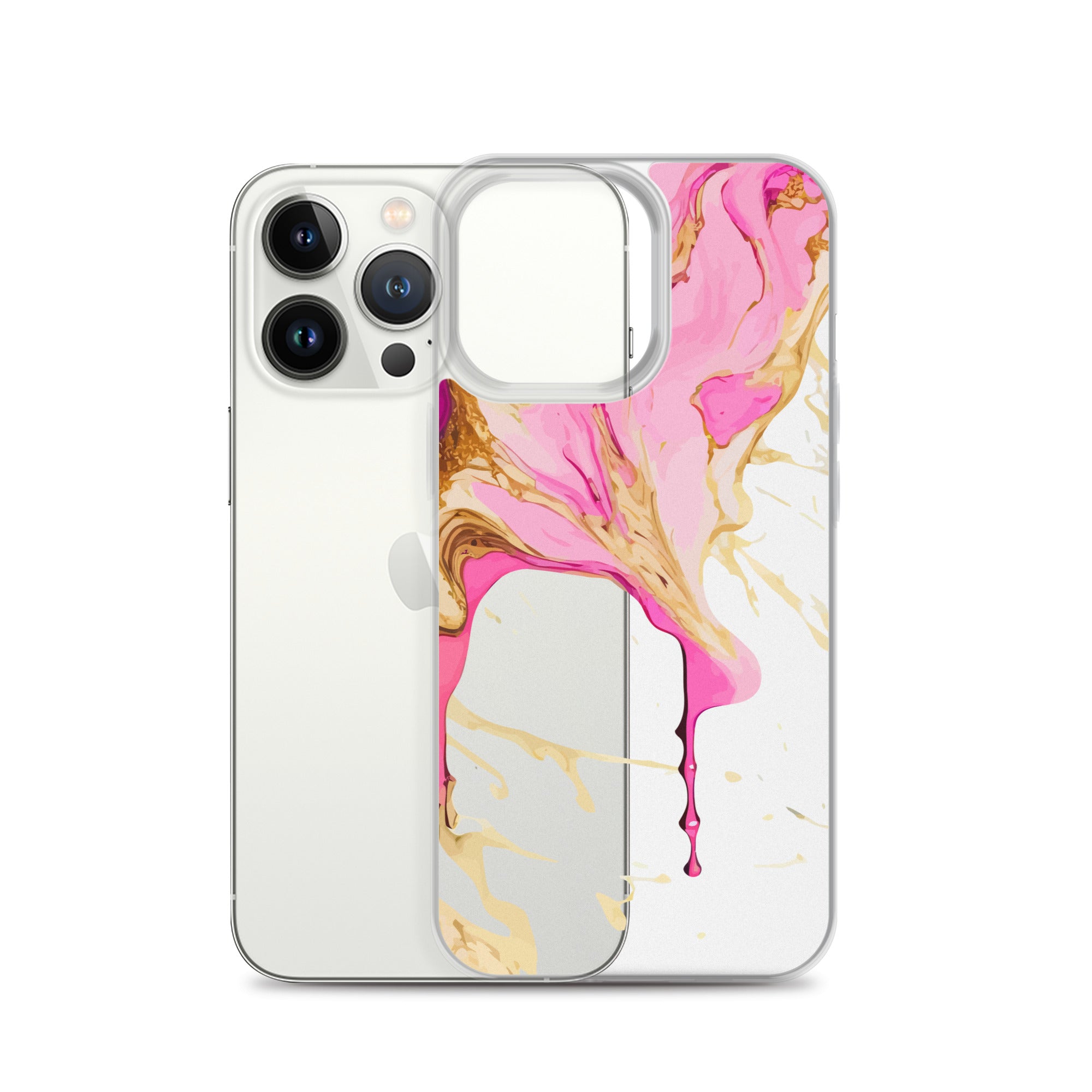 Clear Case for iPhone®- Alchohol Ink Design II