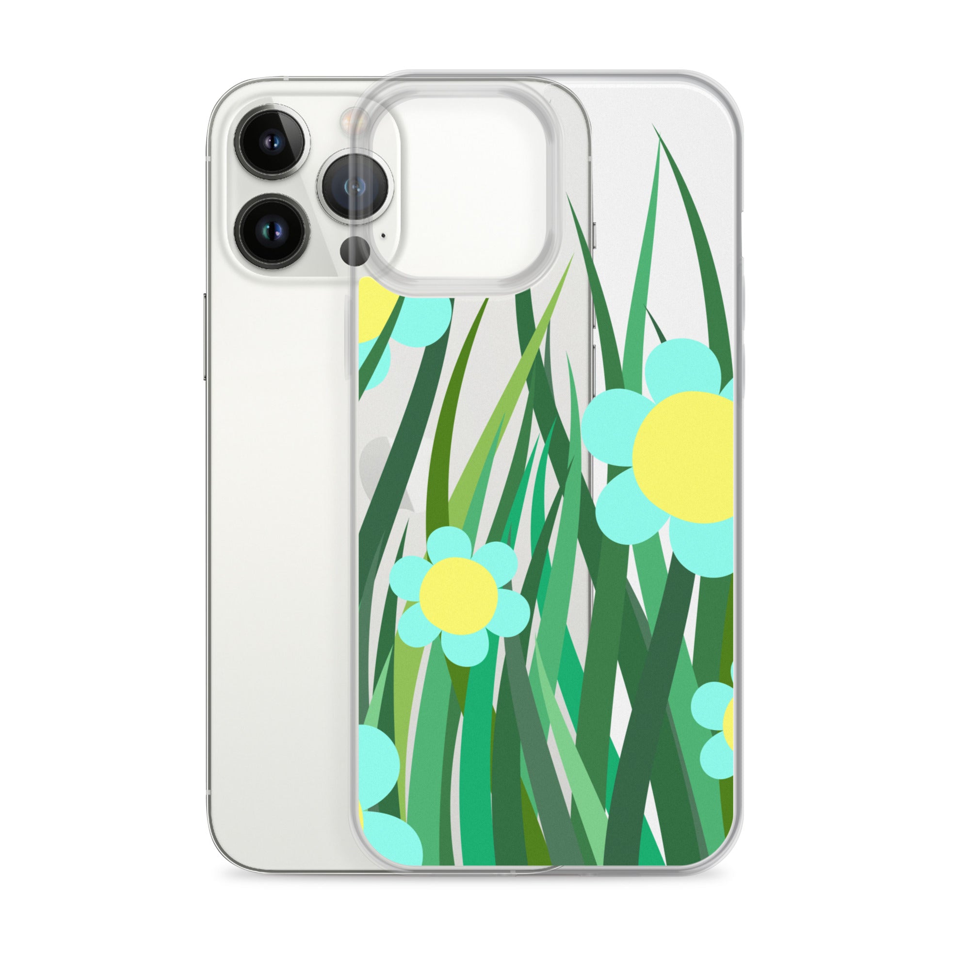 Clear Case for iPhone®- Floral Hedge Design II