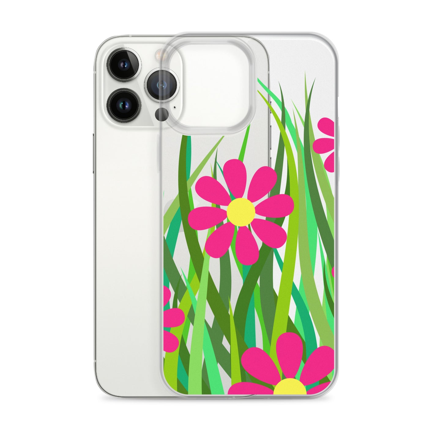 Clear Case for iPhone®- Floral Hedge Design I