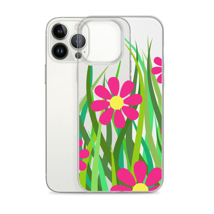 Clear Case for iPhone®- Floral Hedge Design I