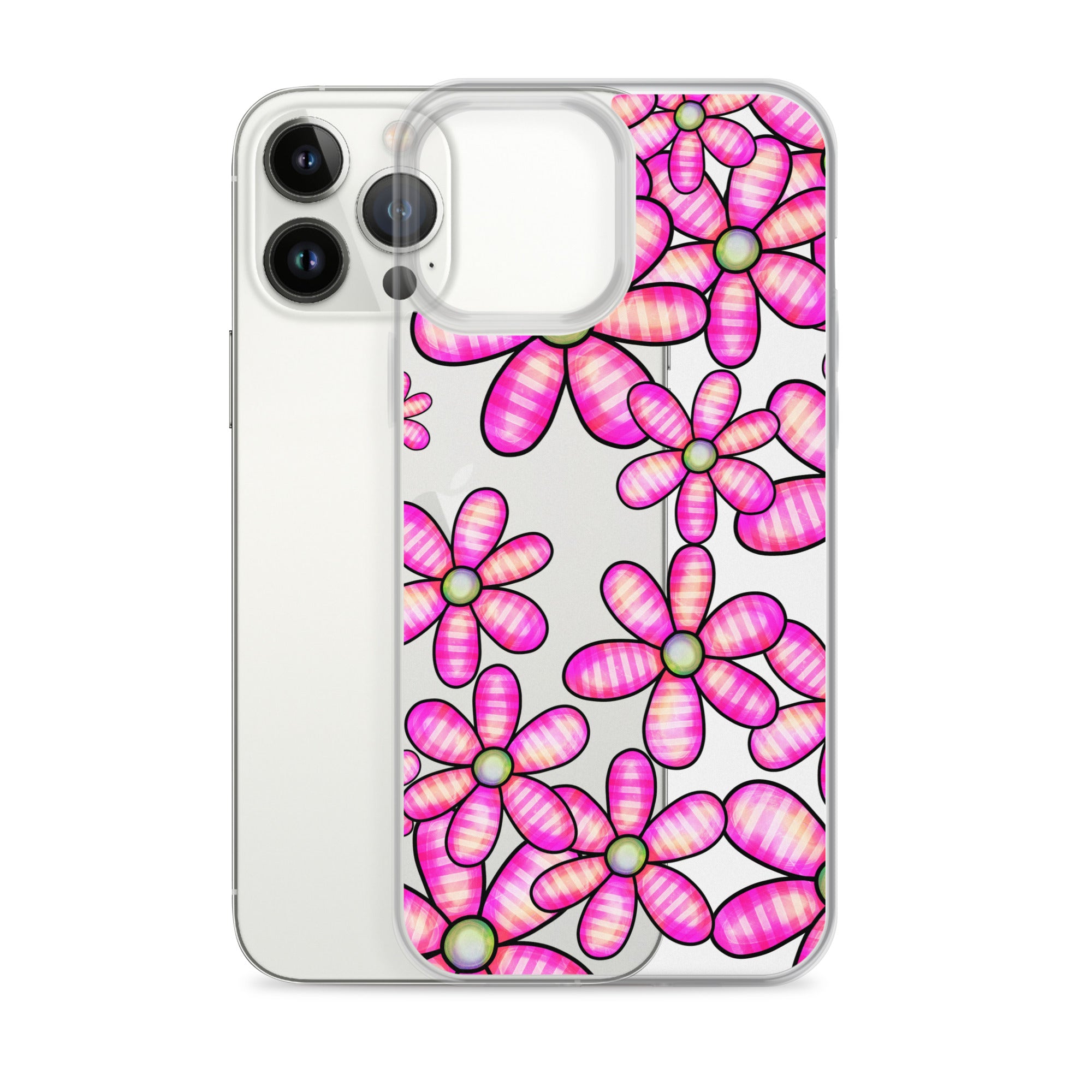 Clear Case for iPhone®- Floral Doodle Design II