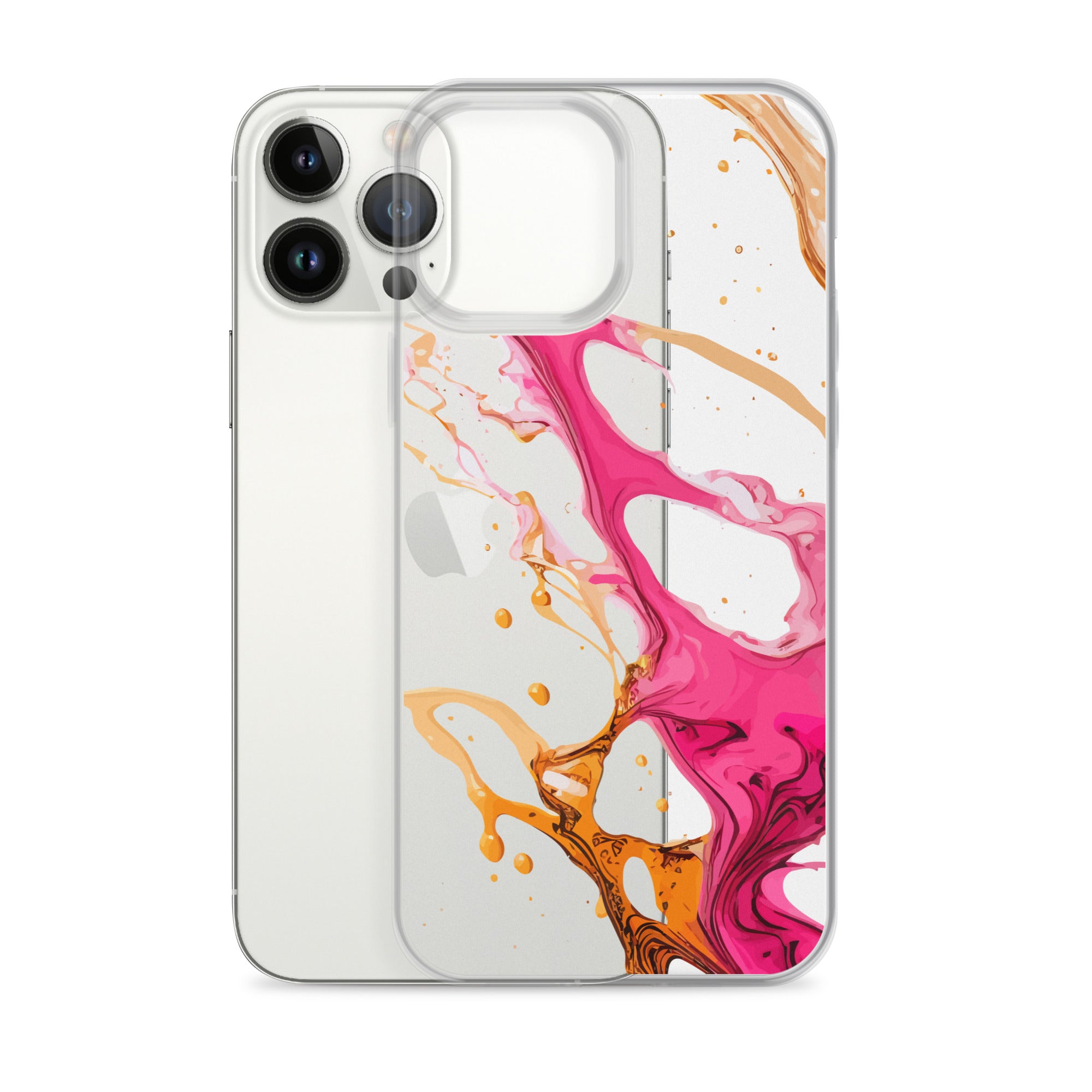 Clear Case for iPhone®- Alchohol Ink Design IV