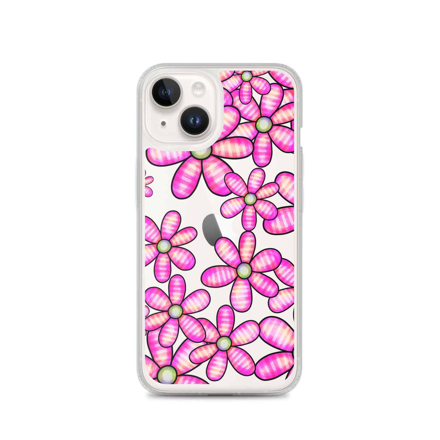 Clear Case for iPhone®- Floral Doodle Design II