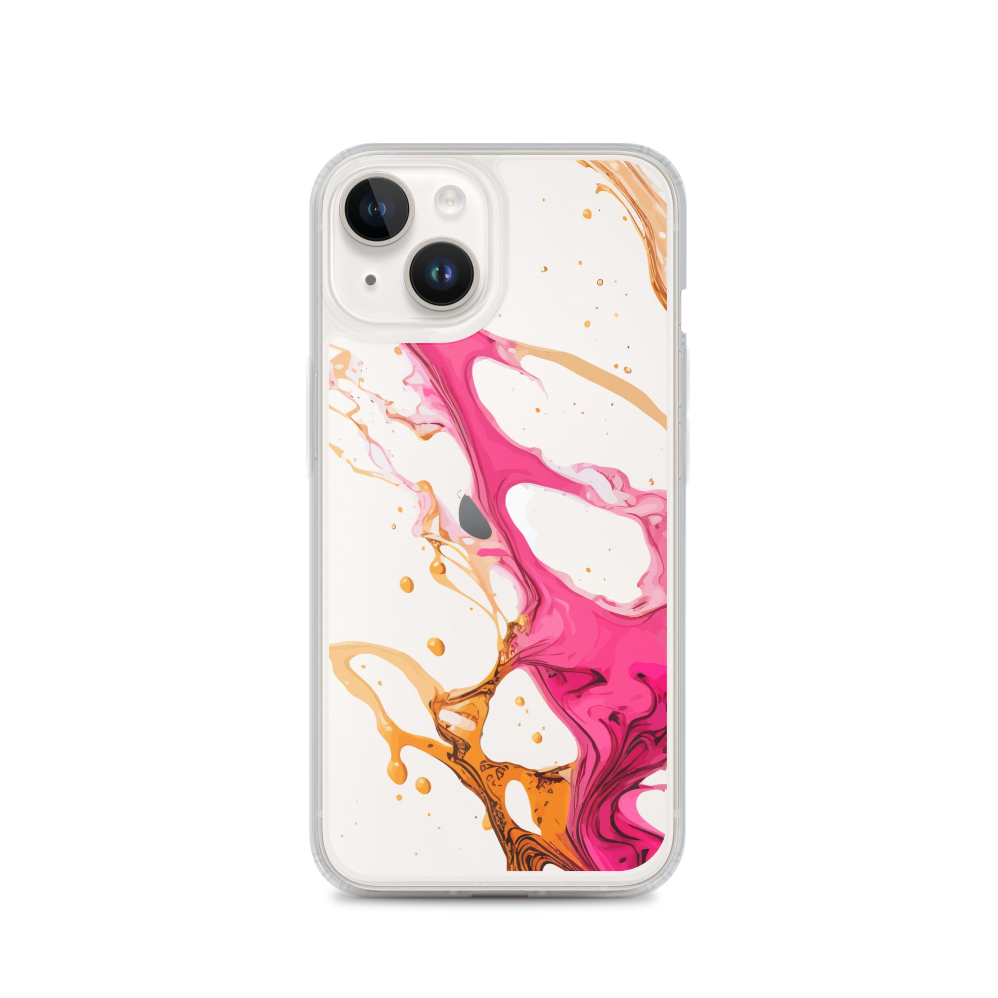 Clear Case for iPhone®- Alchohol Ink Design IV