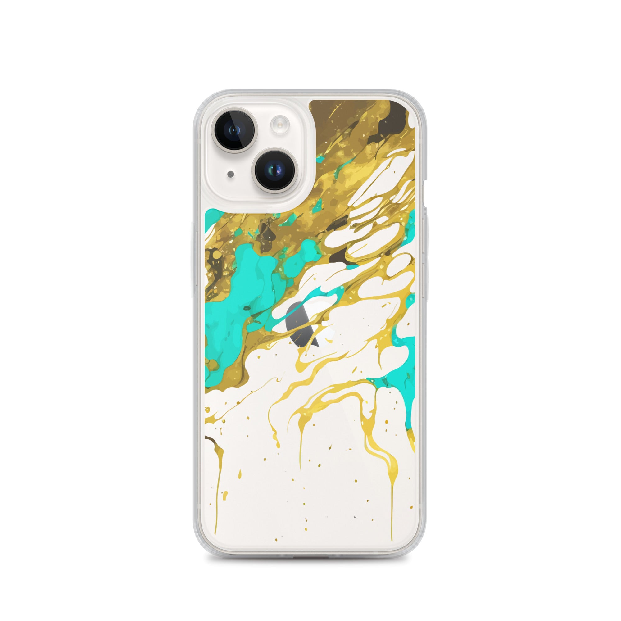 Clear Case for iPhone®- Alchohol Ink Design I