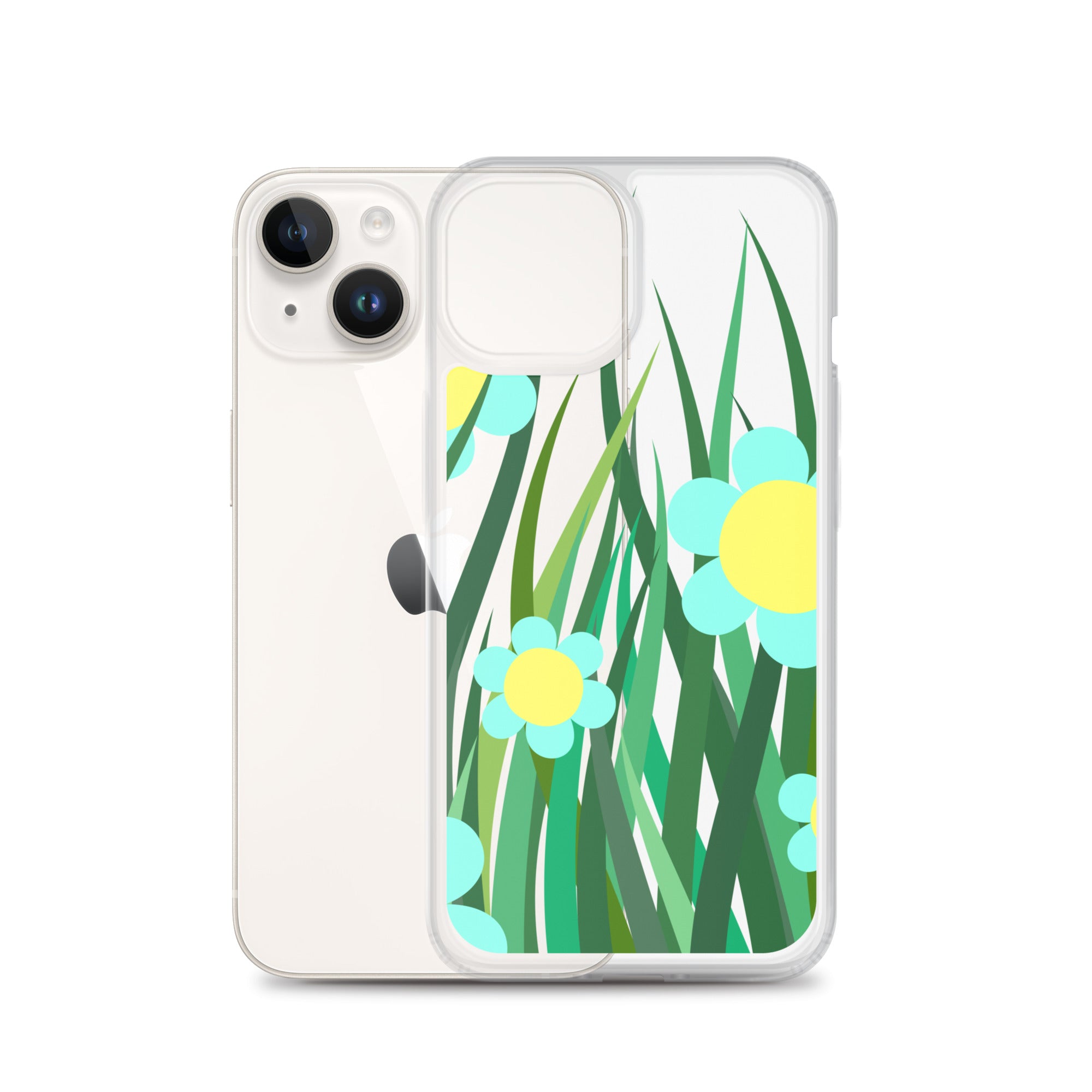 Clear Case for iPhone®- Floral Hedge Design II