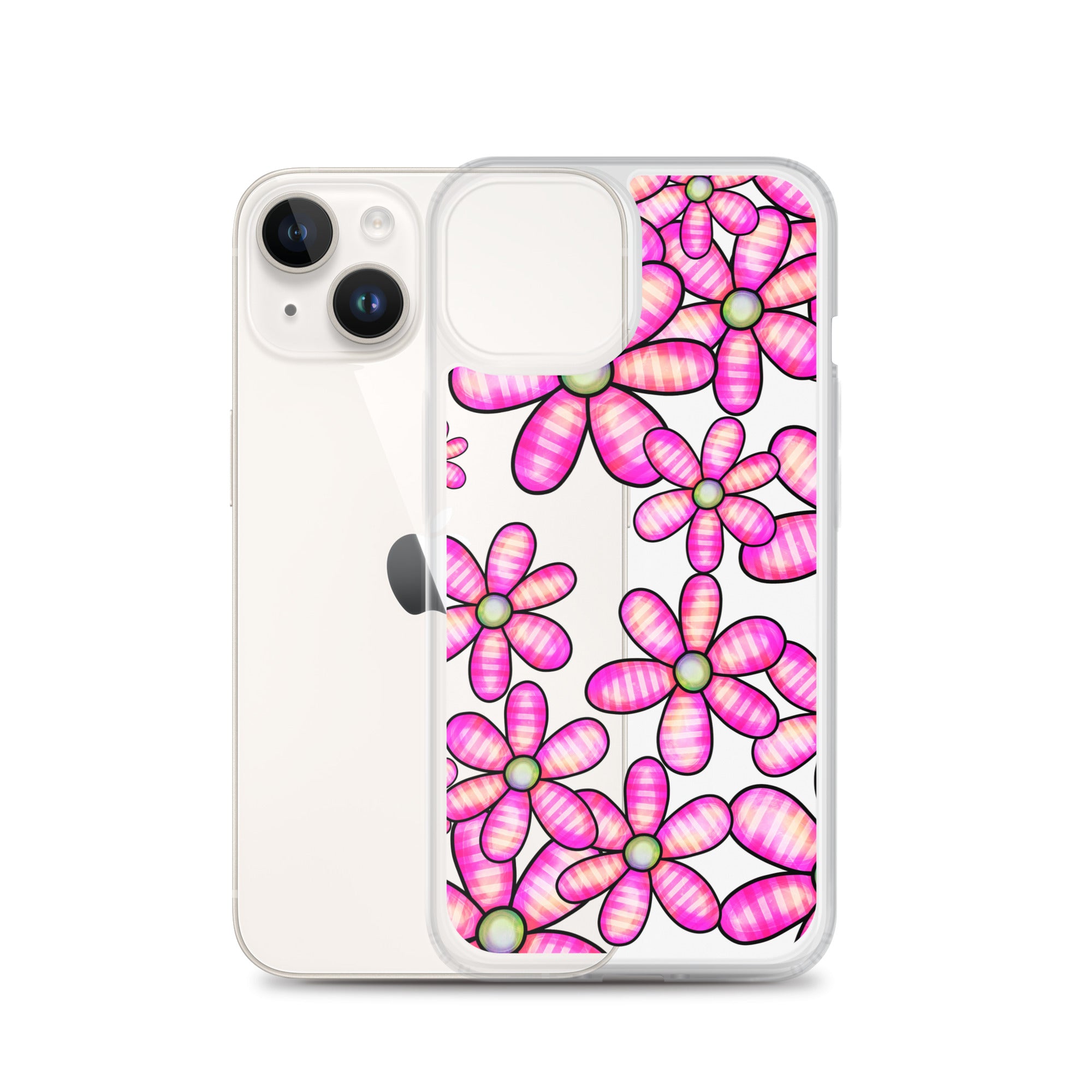 Clear Case for iPhone®- Floral Doodle Design II