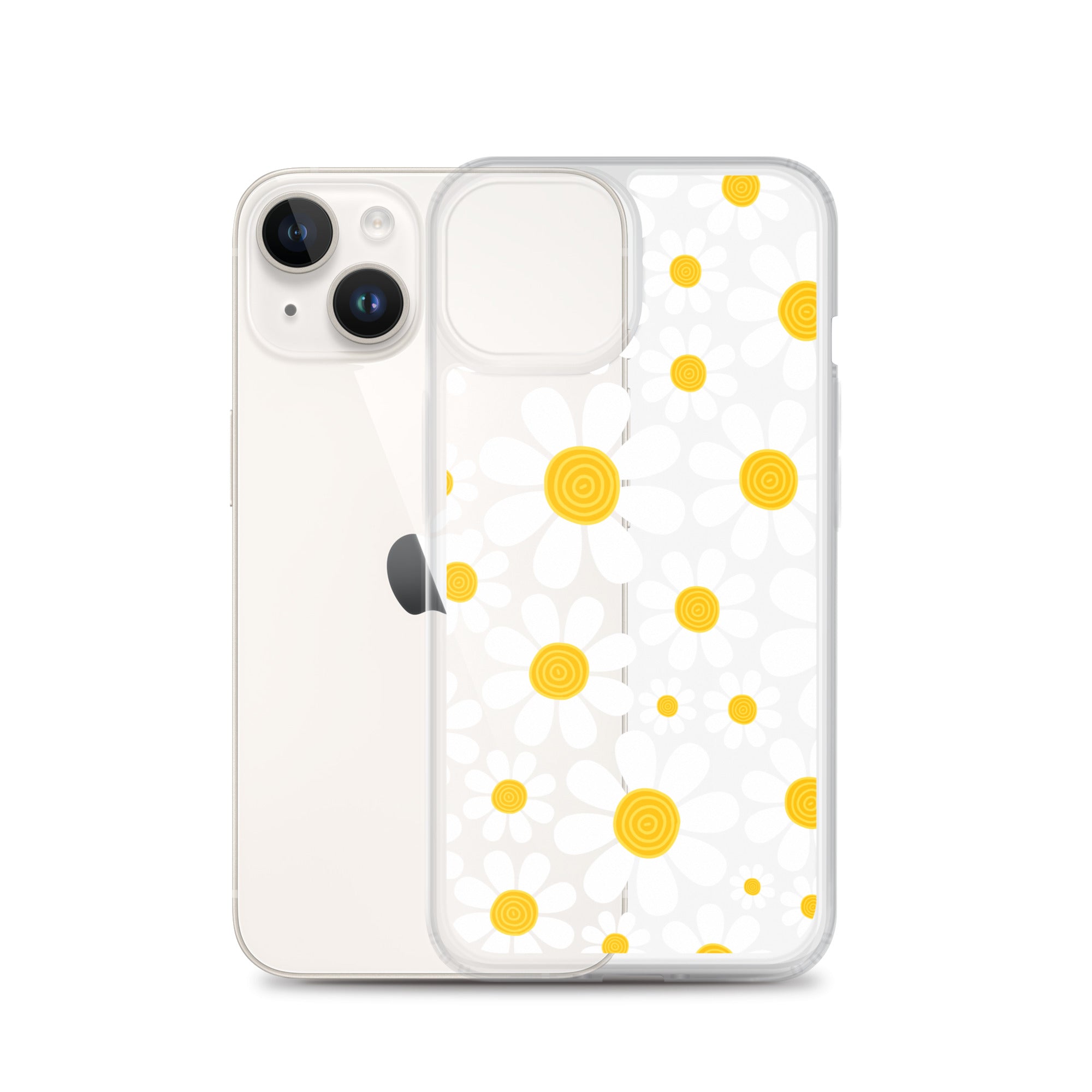 Clear Case for iPhone®- Floral Daisy Design III