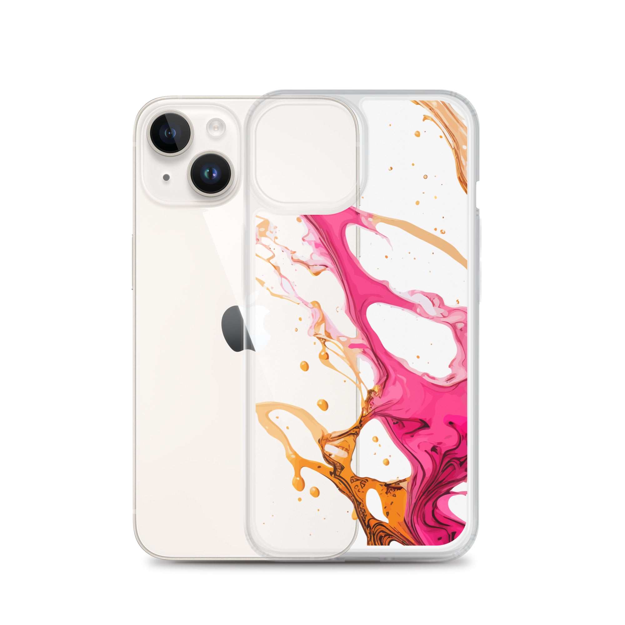 Clear Case for iPhone®- Alchohol Ink Design IV