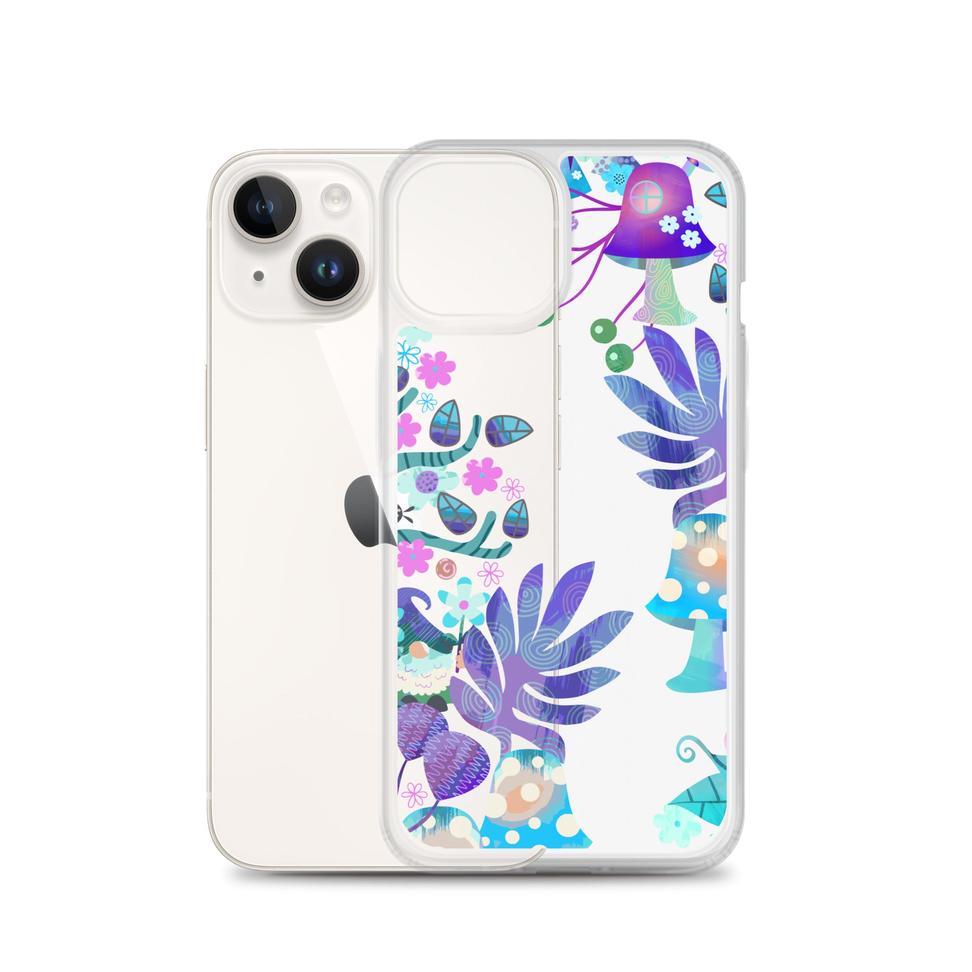 Clear Case for iPhone®- Enchanted Forest Design IV