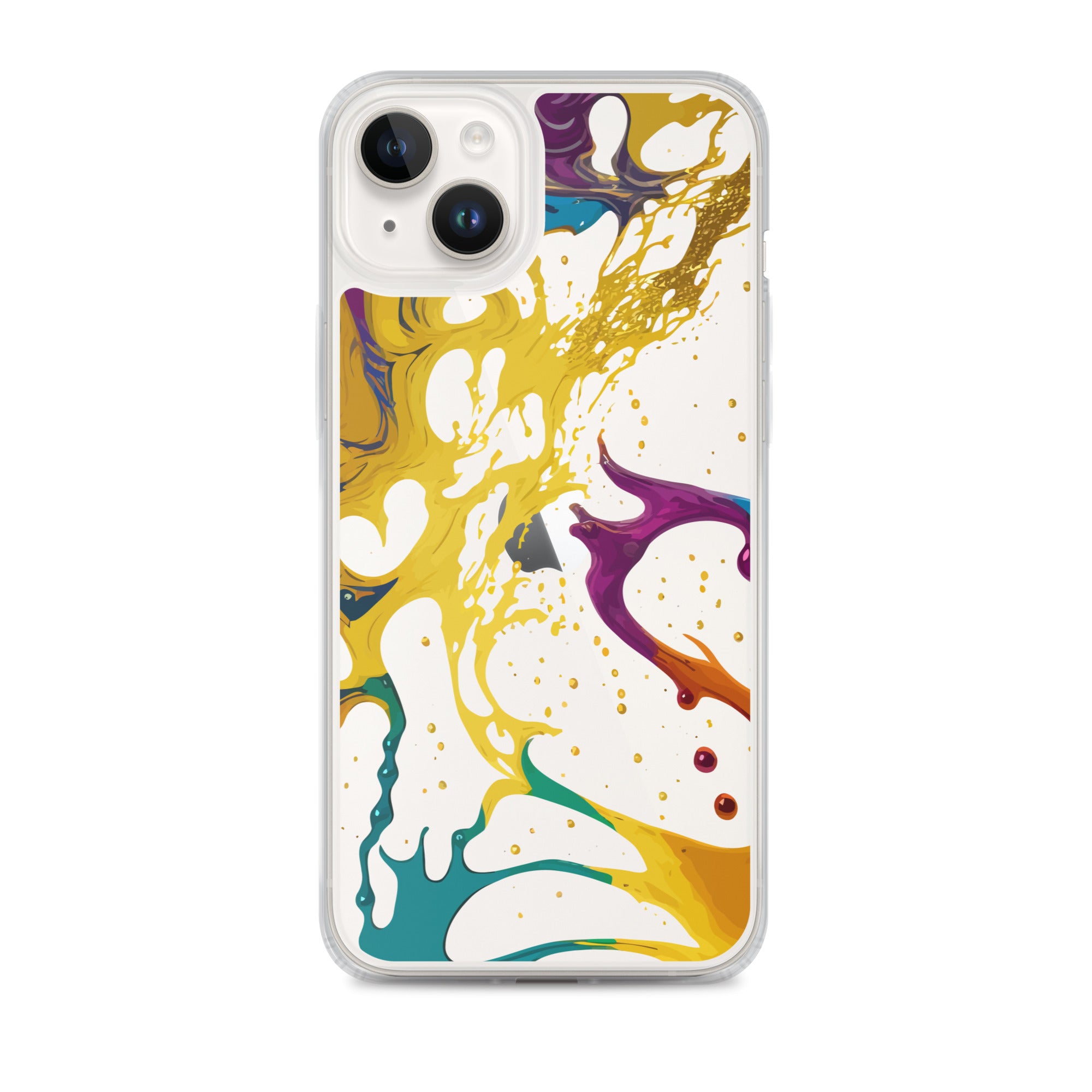 Clear Case for iPhone®-Alchohol Ink Design III