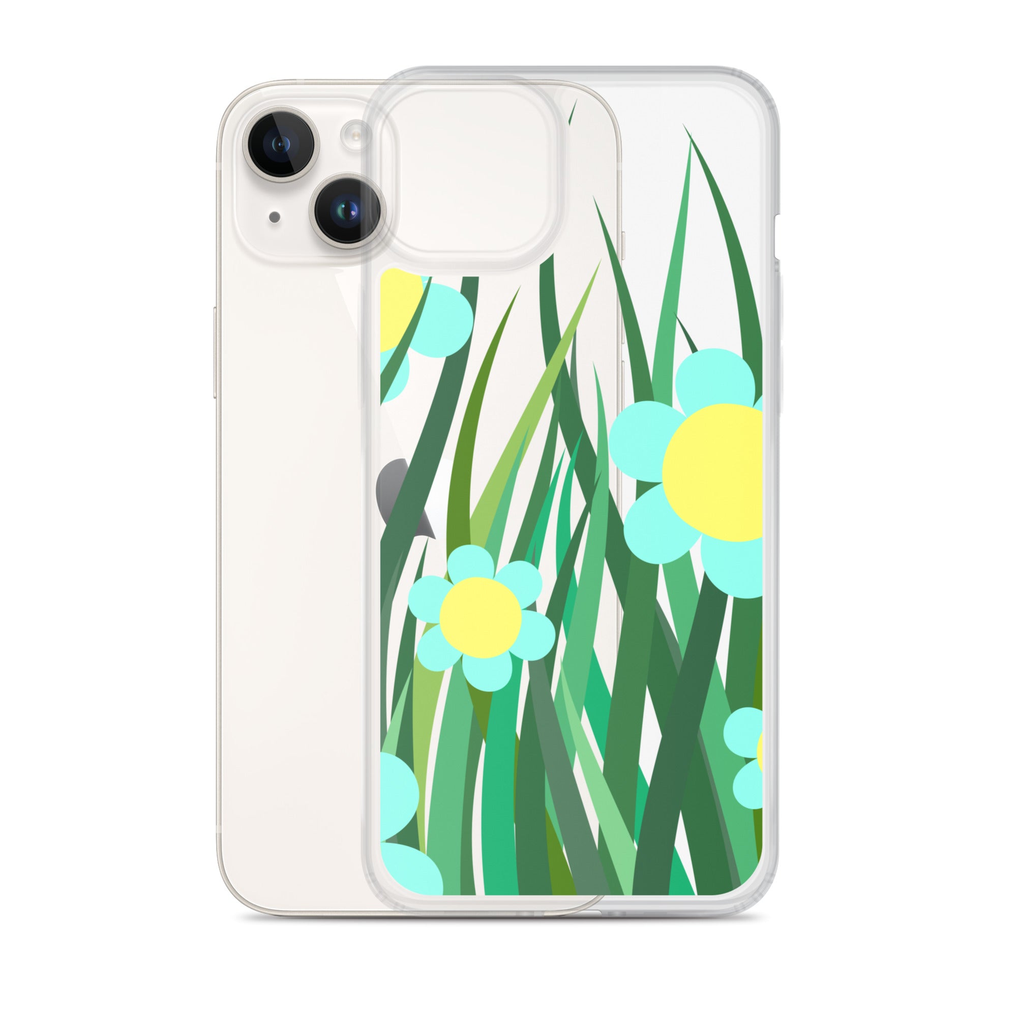 Clear Case for iPhone®- Floral Hedge Design 02