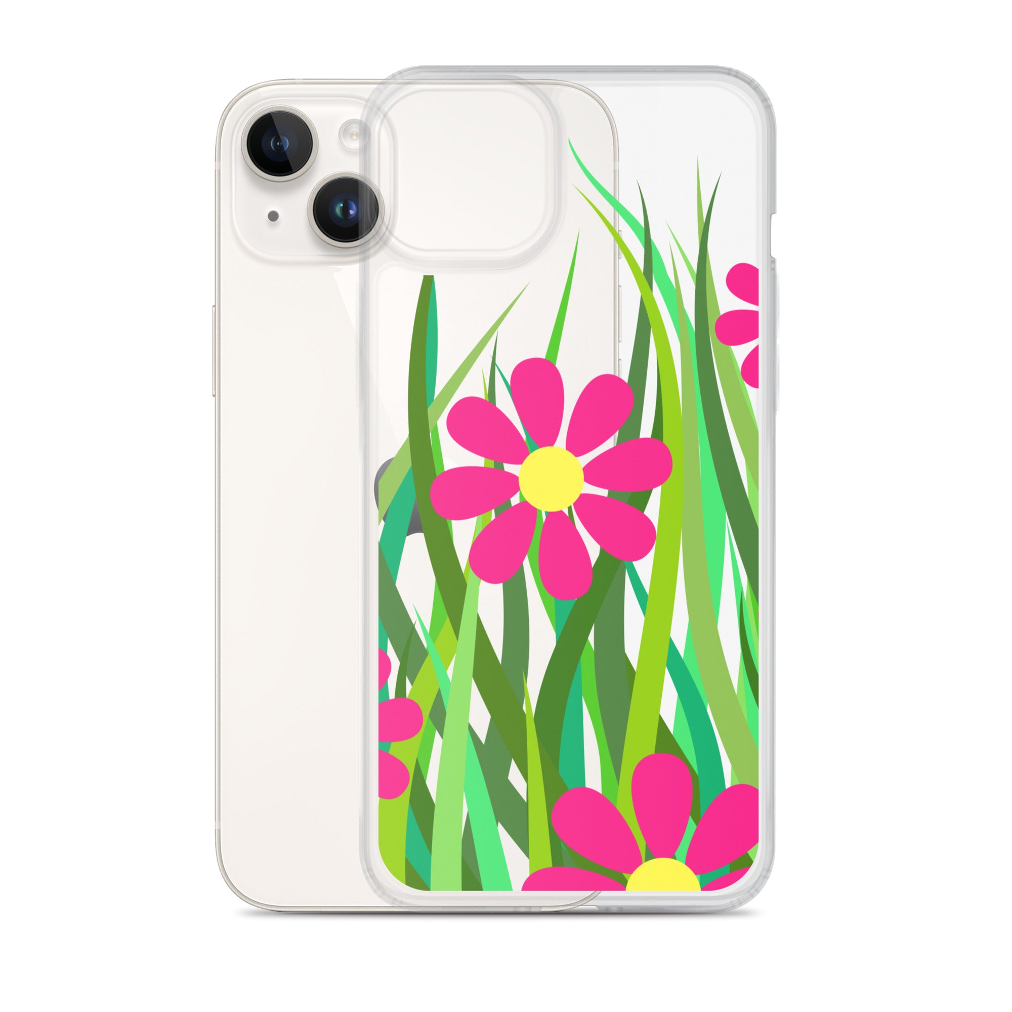 Clear Case for iPhone®- Floral Hedge Design I