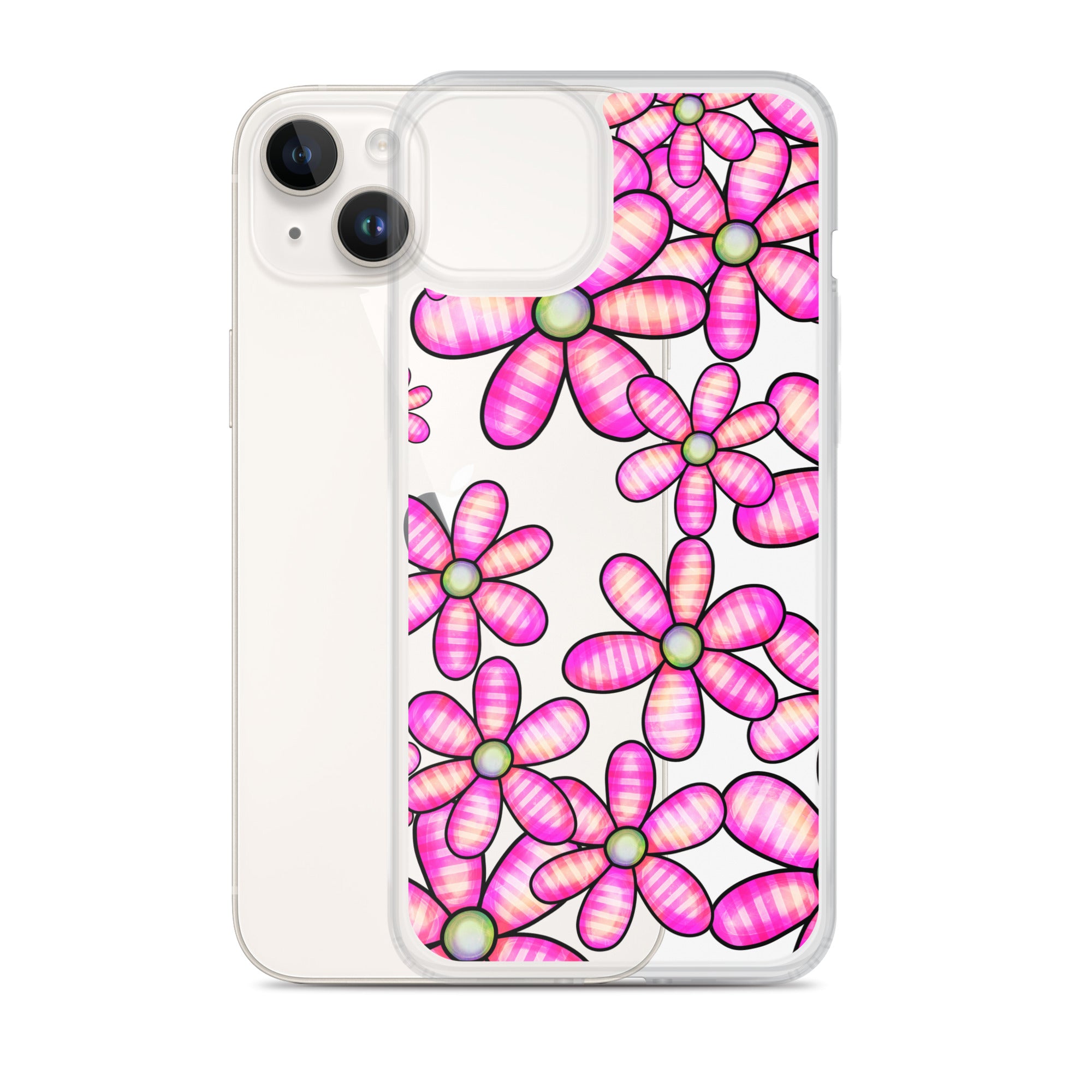 Clear Case for iPhone®- Floral Doodle Design 02