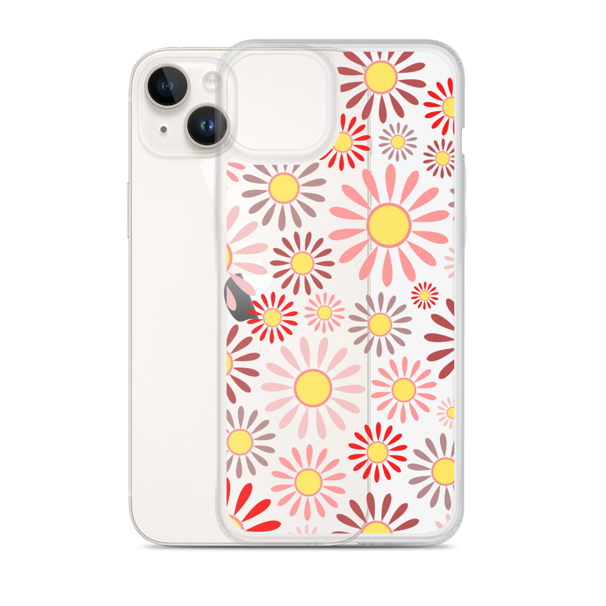 Clear Case for iPhone®- Floral Daisy Design 04