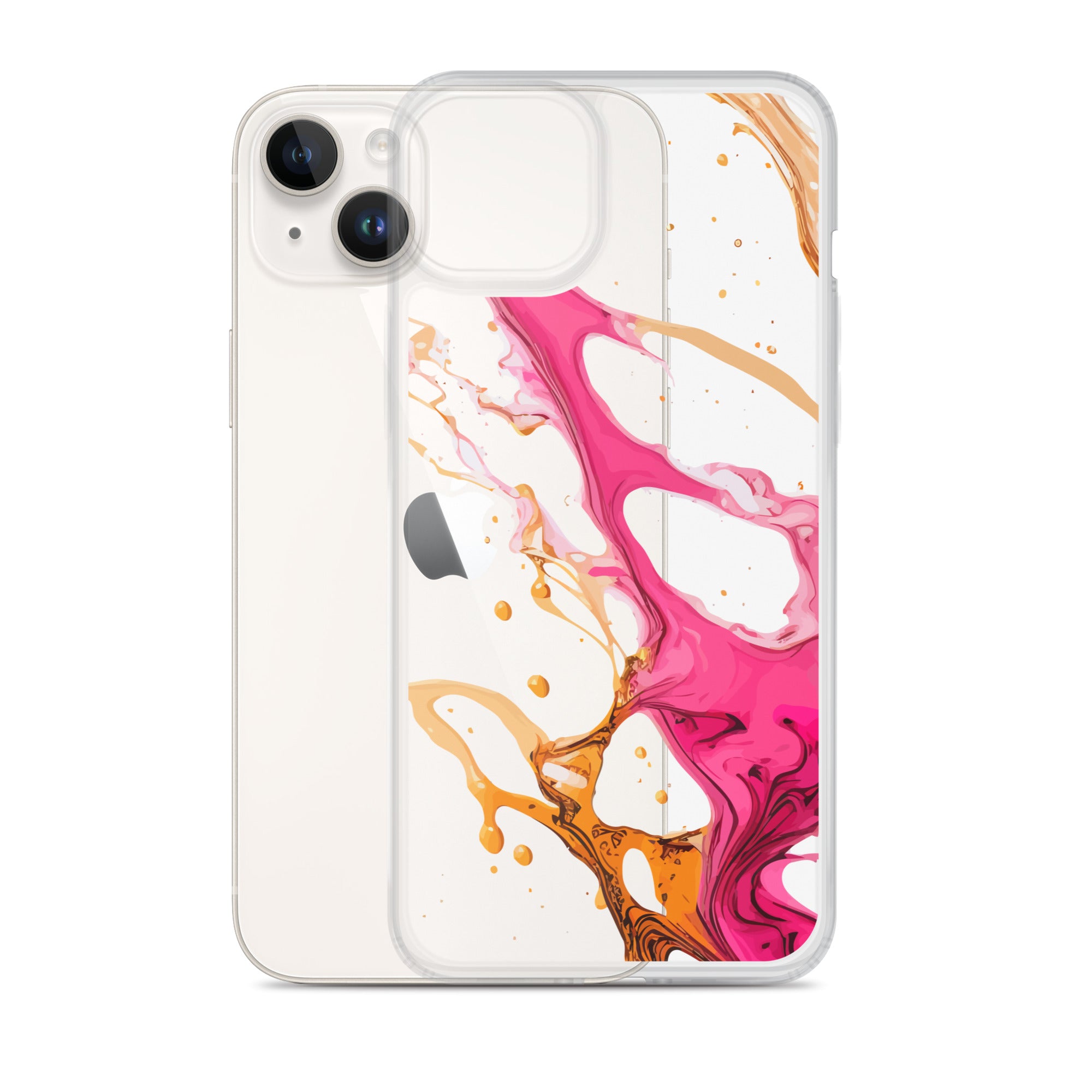 Clear Case for iPhone®- Alchohol Ink Design IV