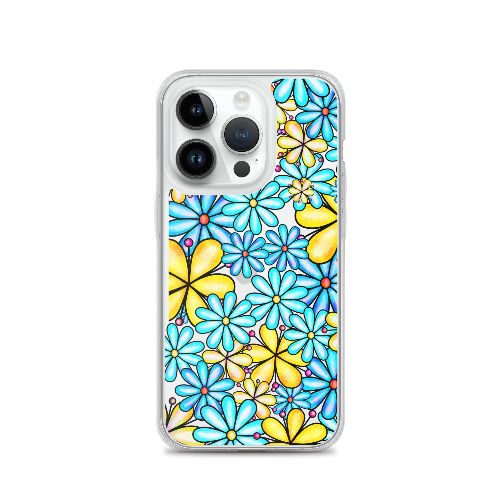 Clear Case for iPhone®- Floral Doodle Design I