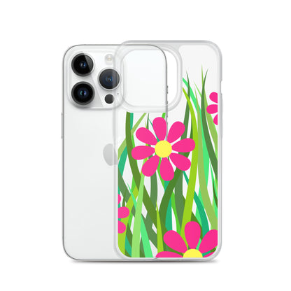 Clear Case for iPhone®- Floral Hedge Design I