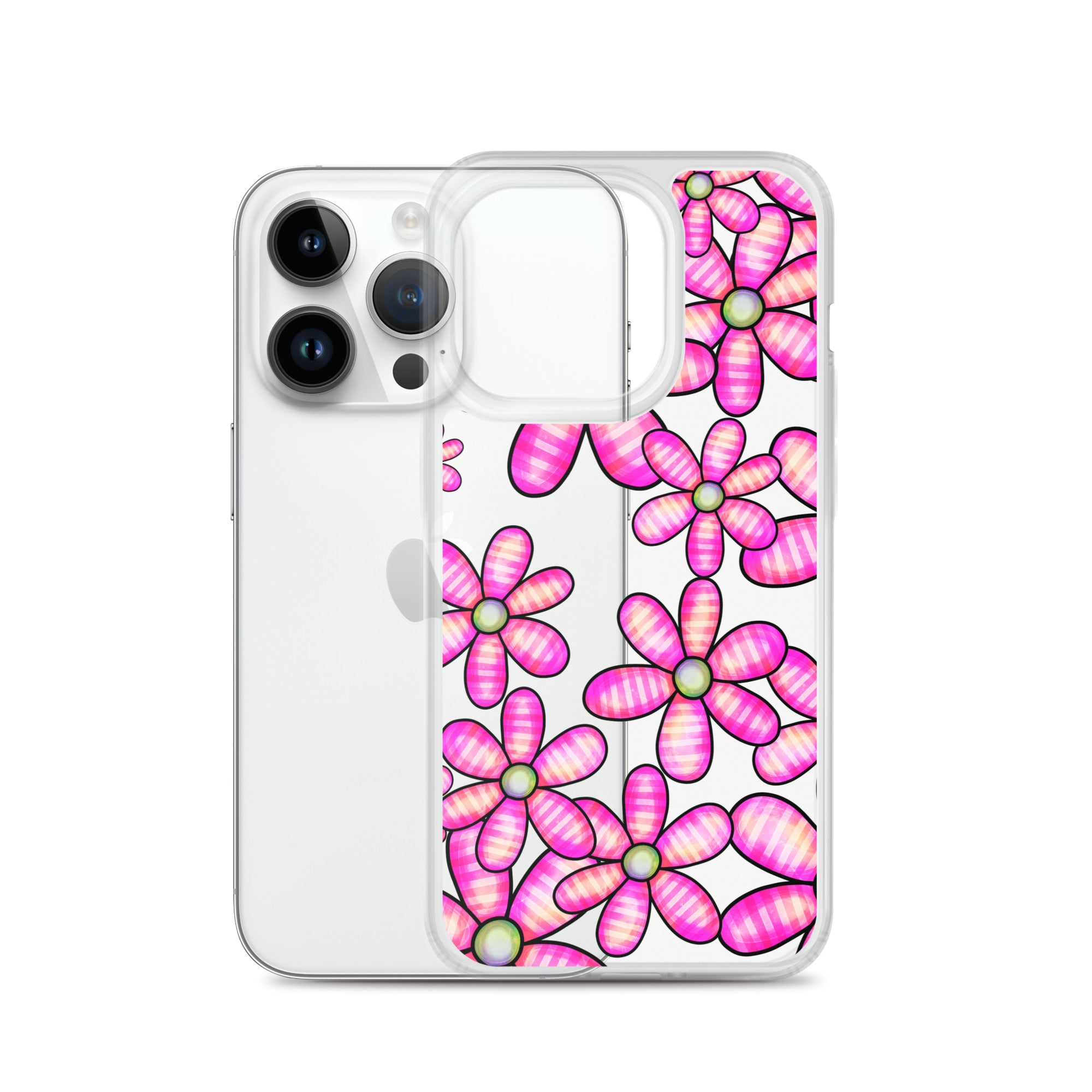 Clear Case for iPhone®- Floral Doodle Design II