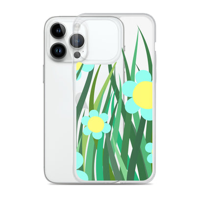 Clear Case for iPhone®- Floral Hedge Design II