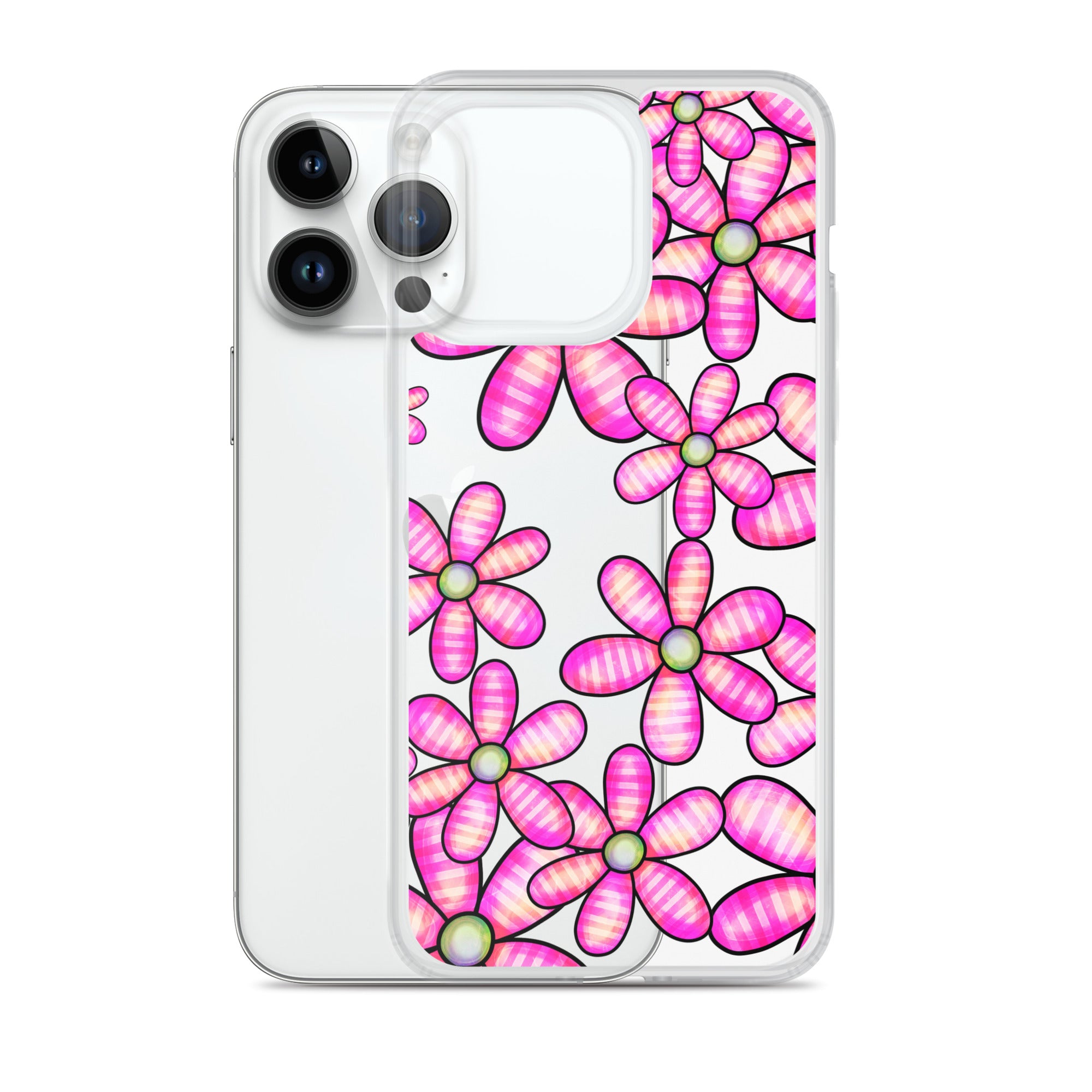 Clear Case for iPhone®- Floral Doodle Design II