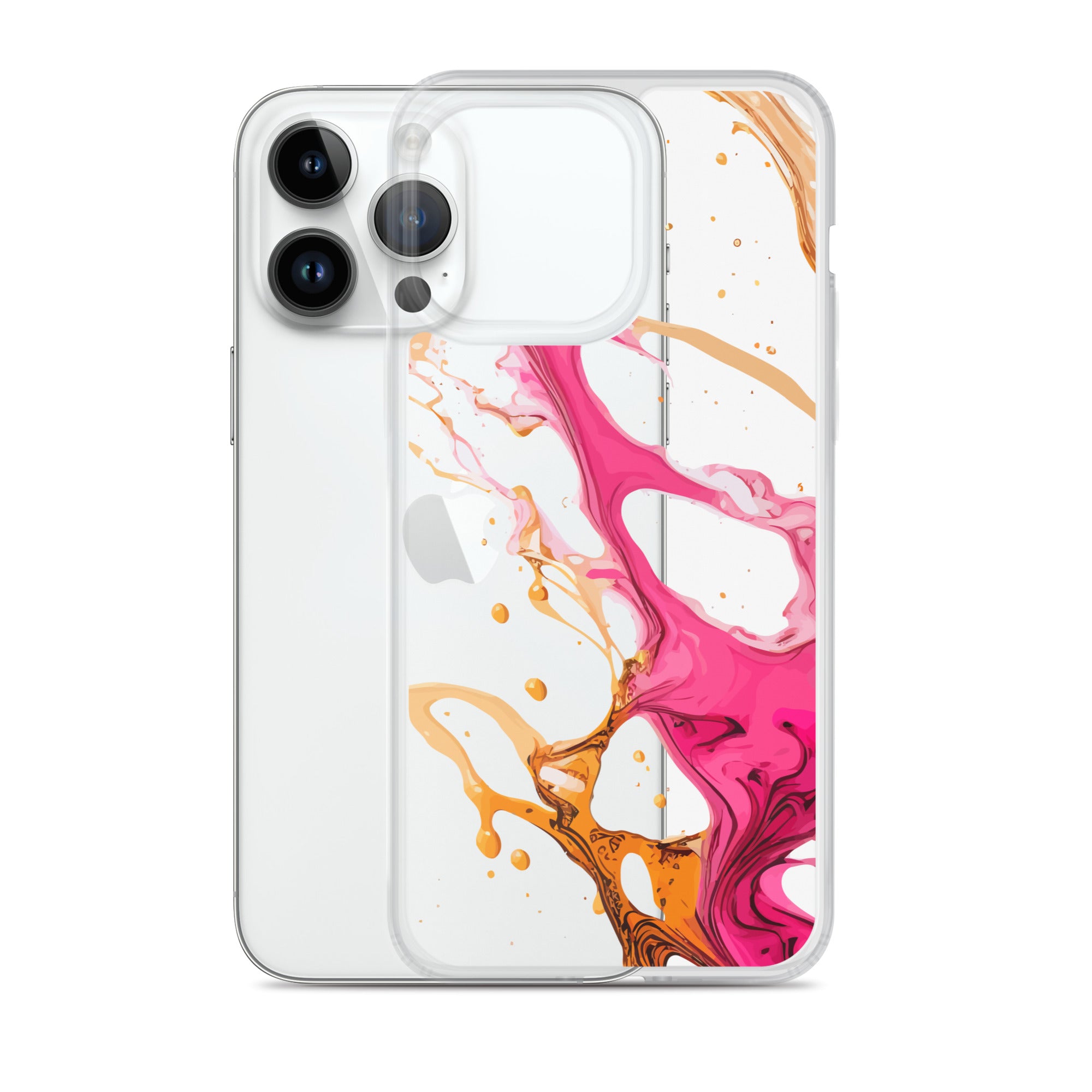 Clear Case for iPhone®- Alchohol Ink Design IV