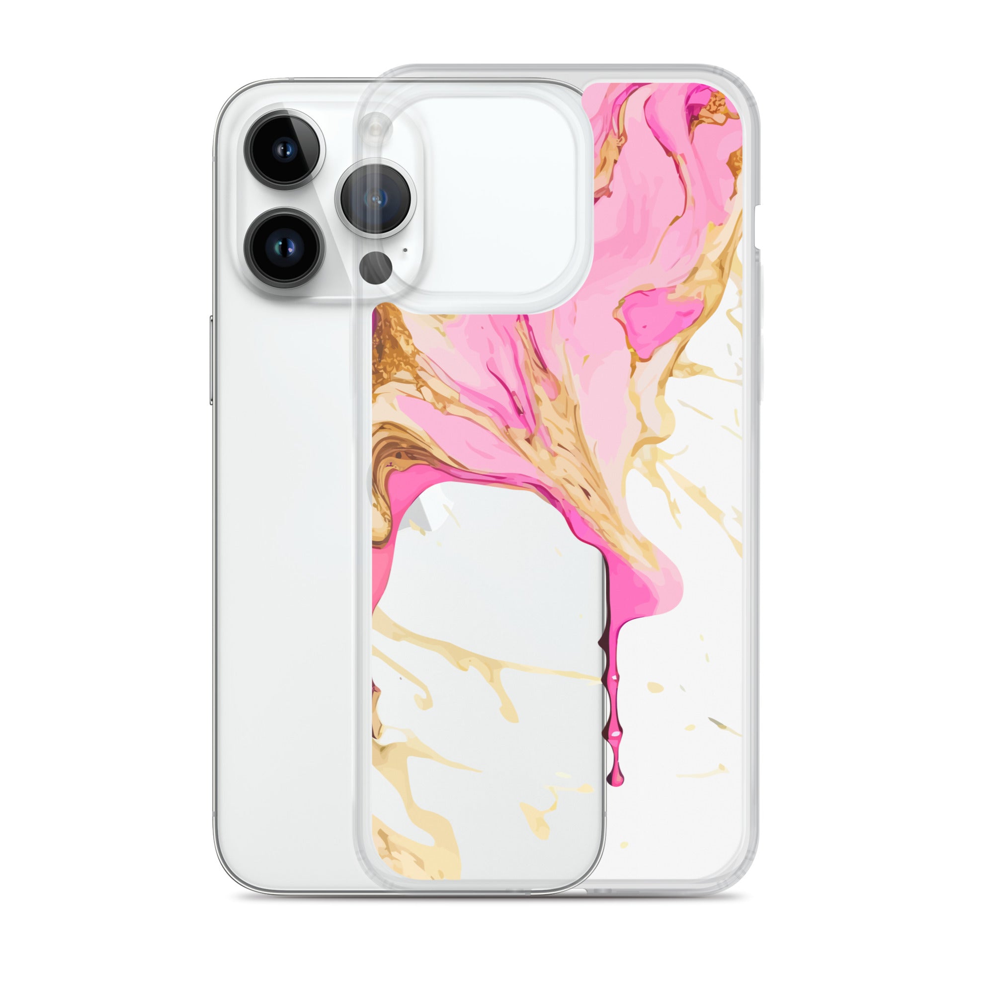 Clear Case for iPhone®- Alchohol Ink Design II