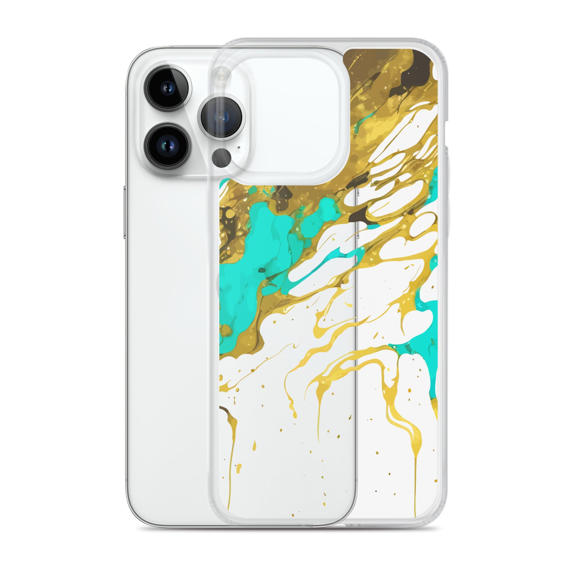 Clear Case for iPhone®- Alchohol Ink Design I