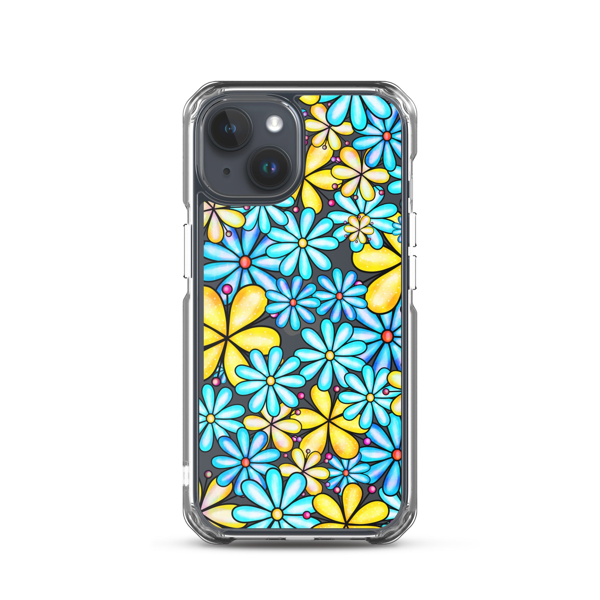 Clear Case for iPhone®- Floral Doodle Design I