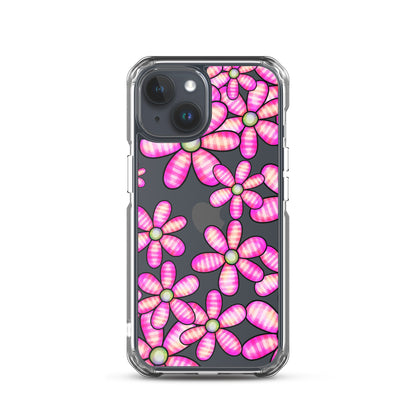 Clear Case for iPhone®- Floral Doodle Design II