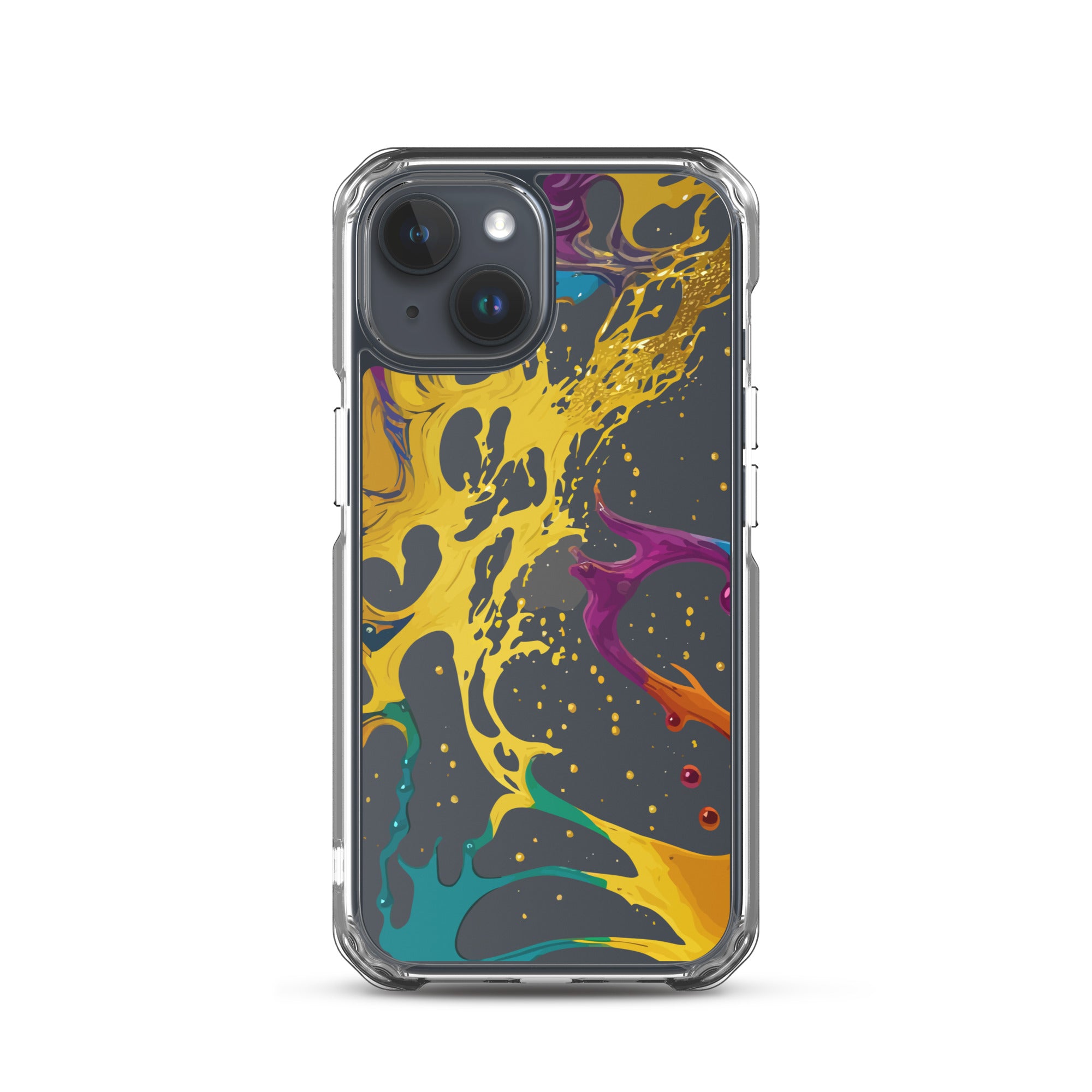 Clear Case for iPhone®-Alchohol Ink Design 03