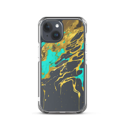 Clear Case for iPhone®- Alchohol Ink Design I