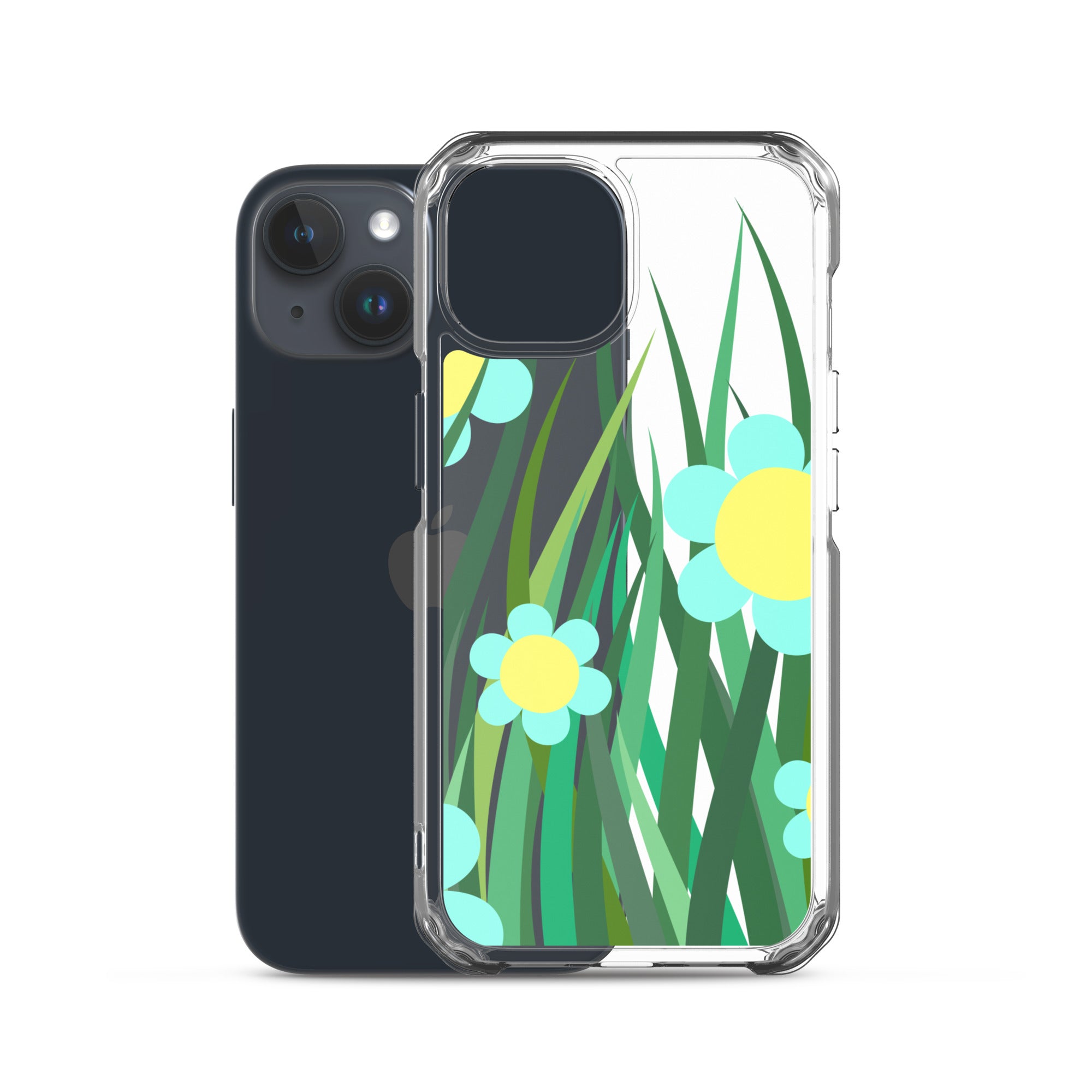 Clear Case for iPhone®- Floral Hedge Design 02