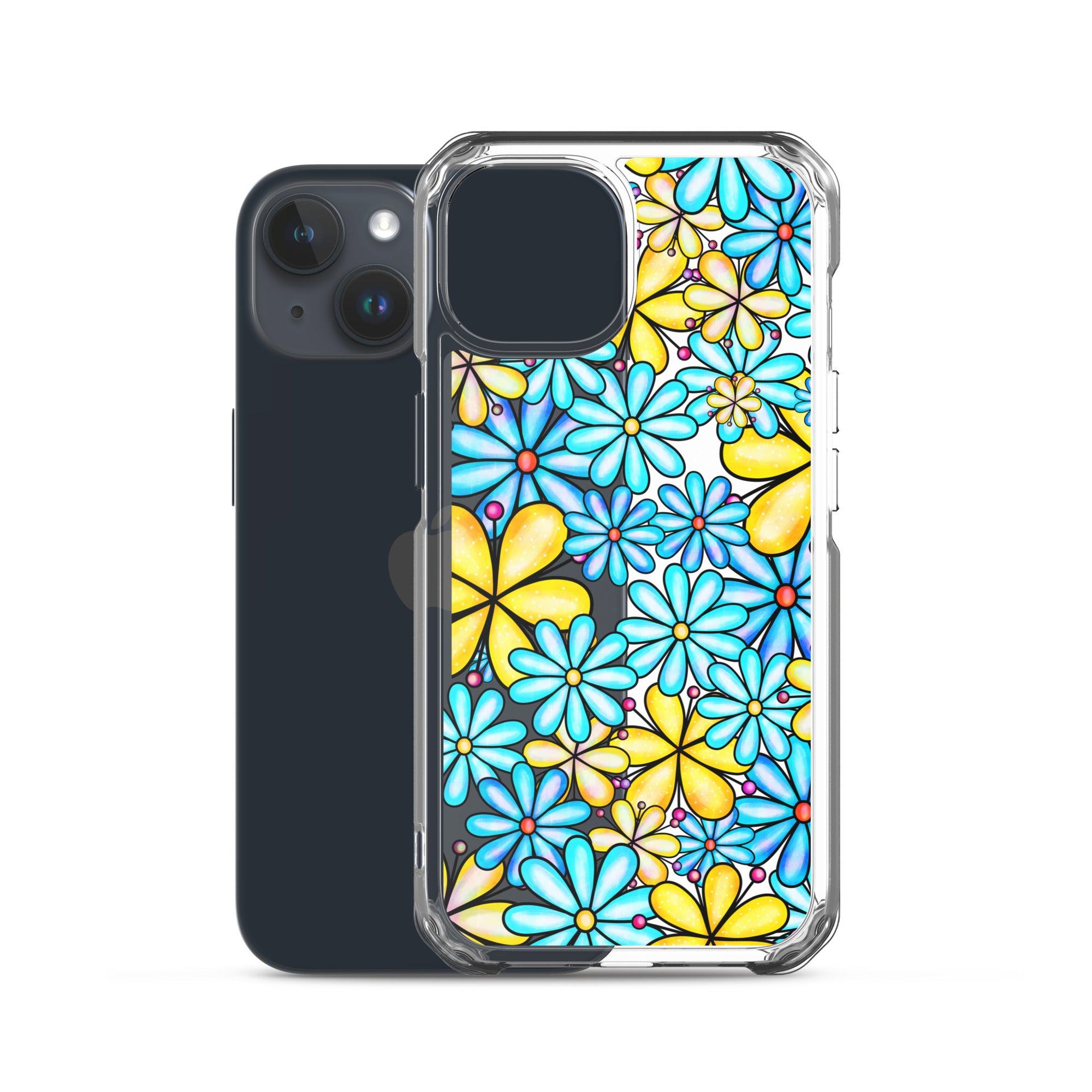 Clear Case for iPhone®- Floral Doodle Design I