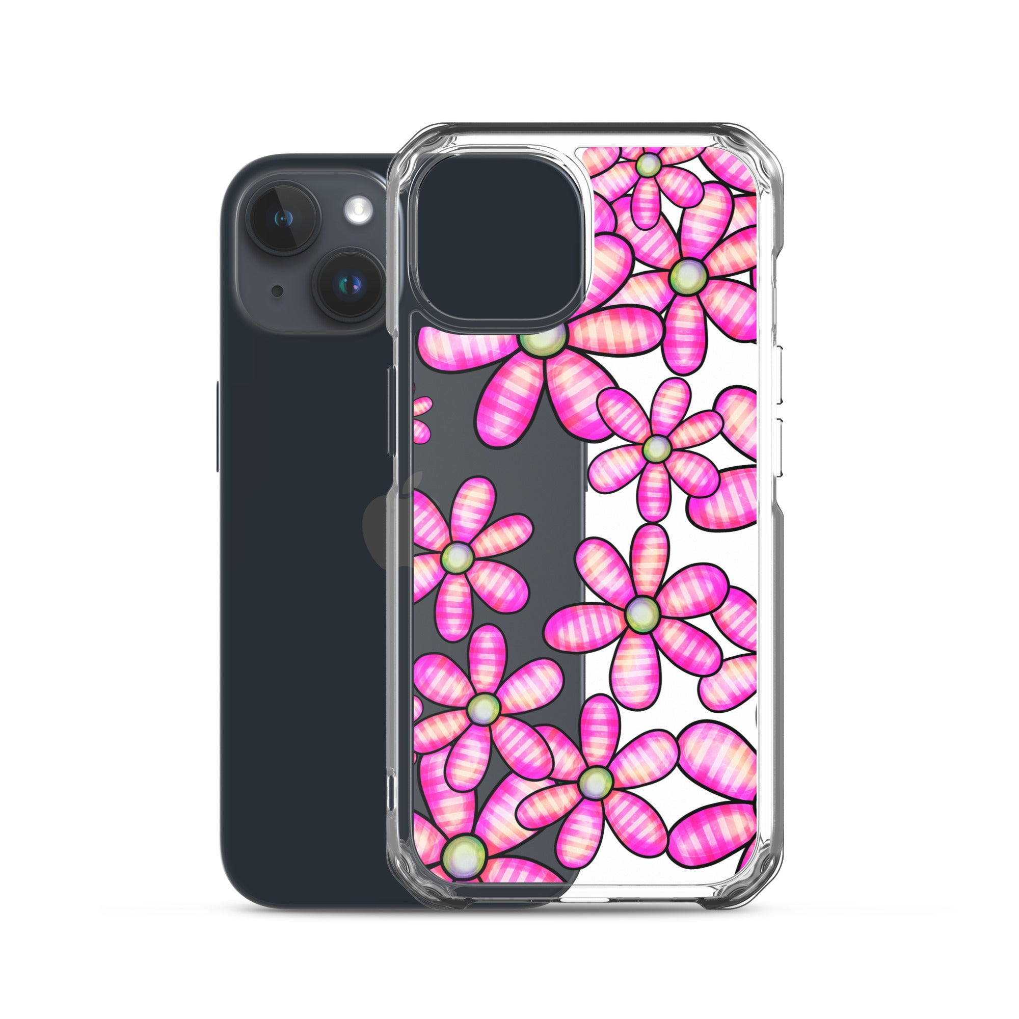 Clear Case for iPhone®- Floral Doodle Design II