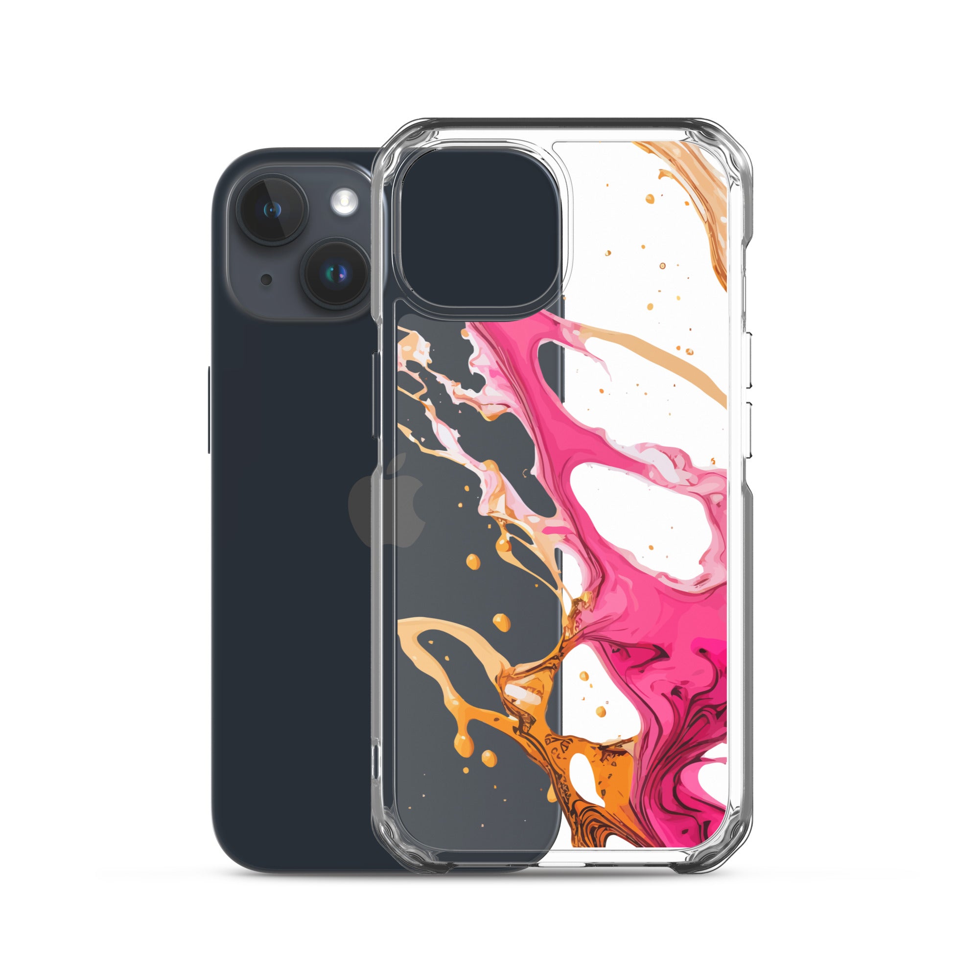 Clear Case for iPhone®- Alchohol Ink Design IV
