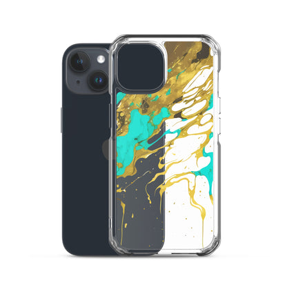Clear Case for iPhone®- Alchohol Ink Design I