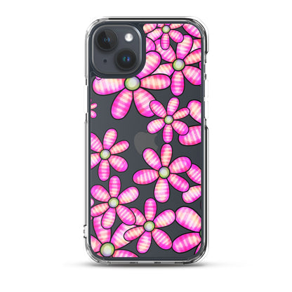 Clear Case for iPhone®- Floral Doodle Design II