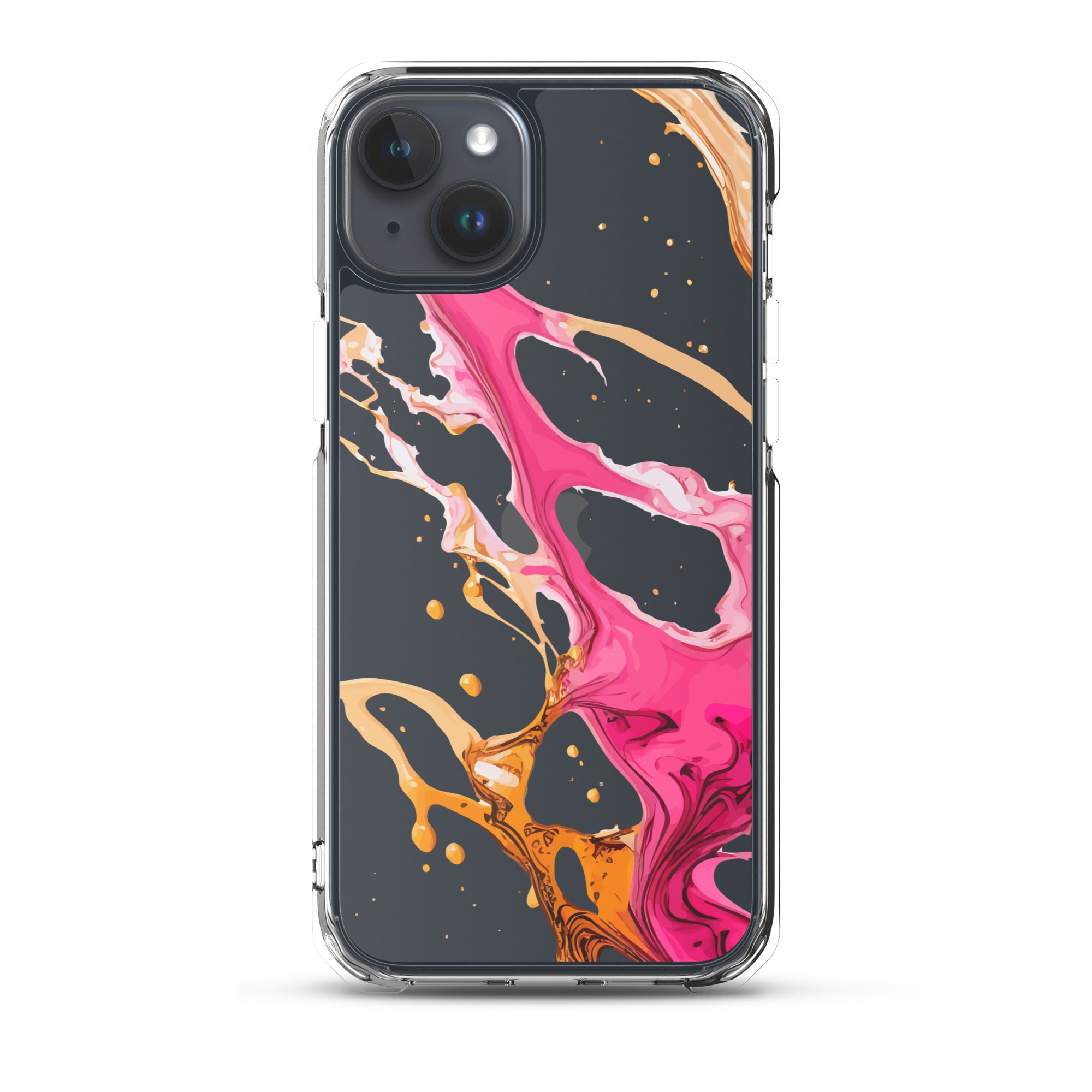 Clear Case for iPhone®- Alchohol Ink Design IV