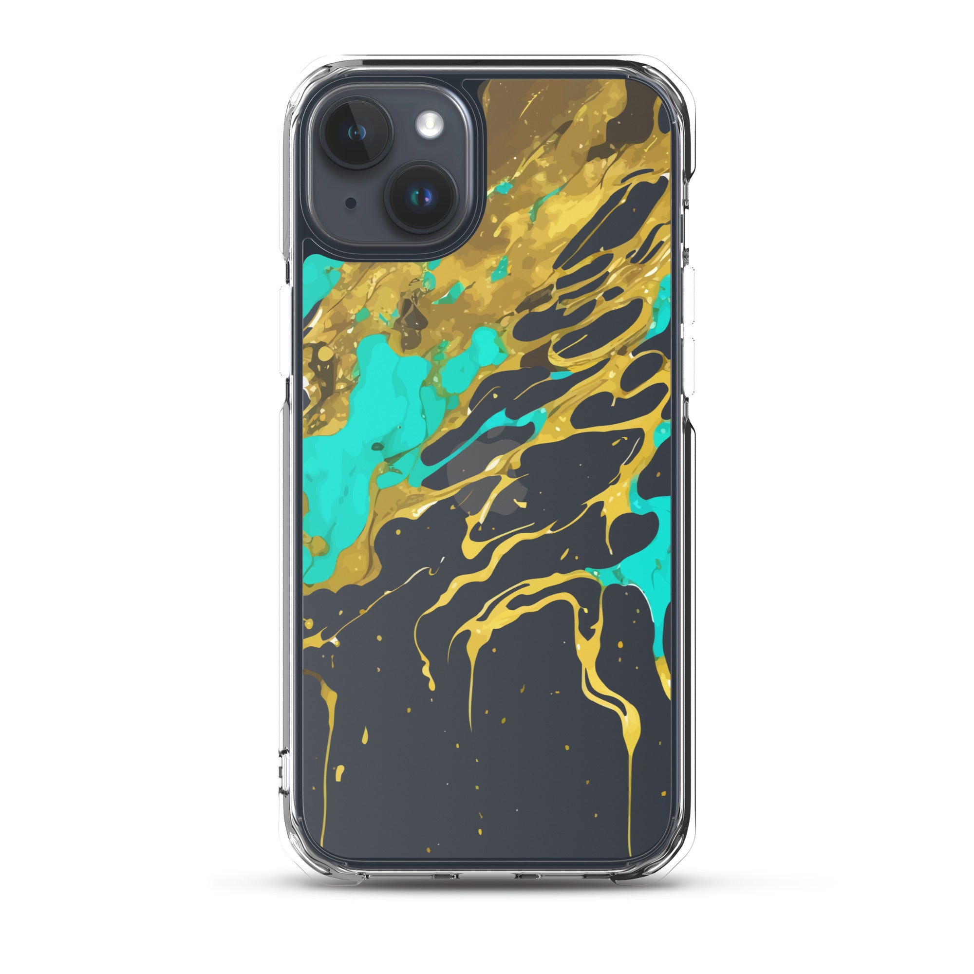 Clear Case for iPhone®- Alchohol Ink Design I