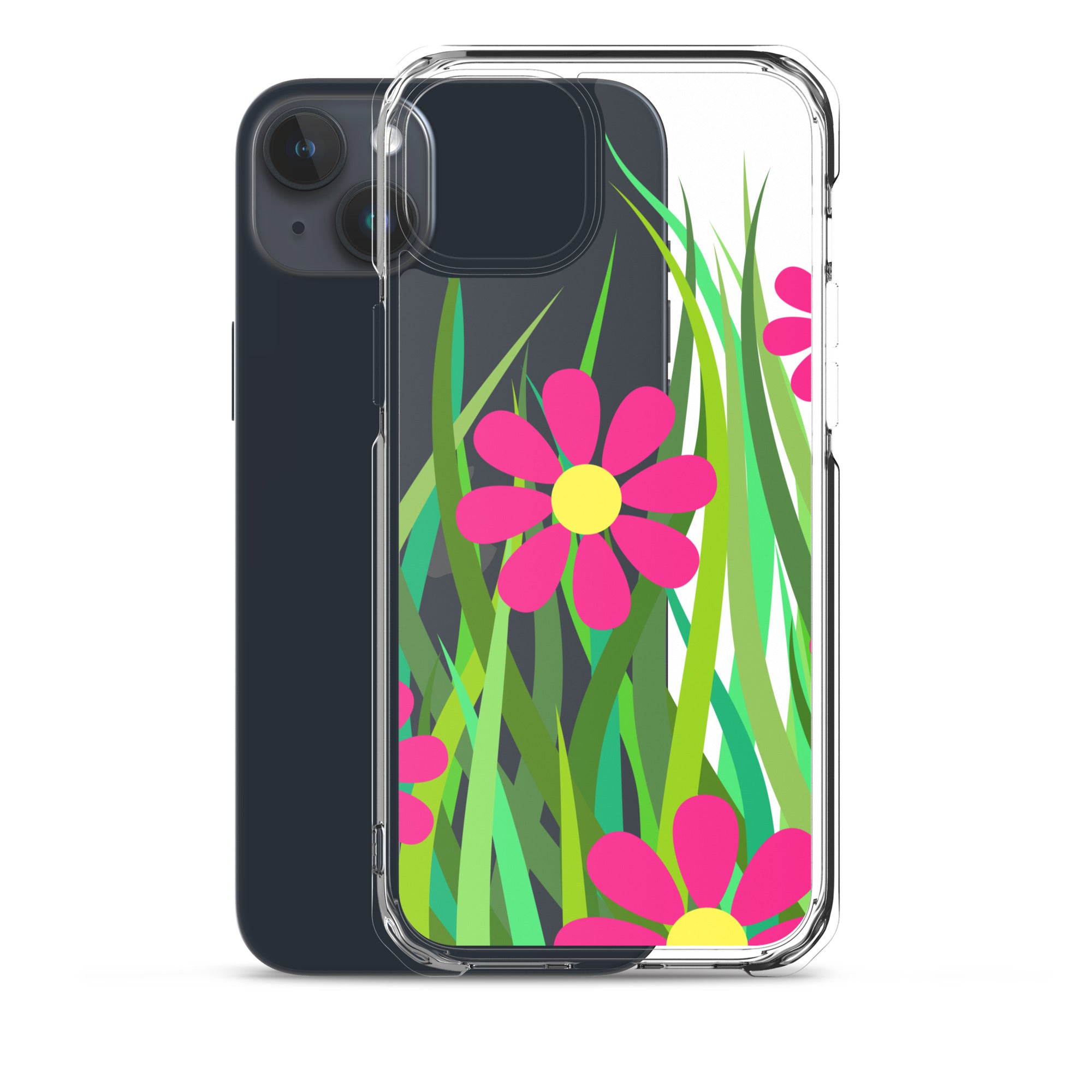 Clear Case for iPhone®- Floral Hedge Design I