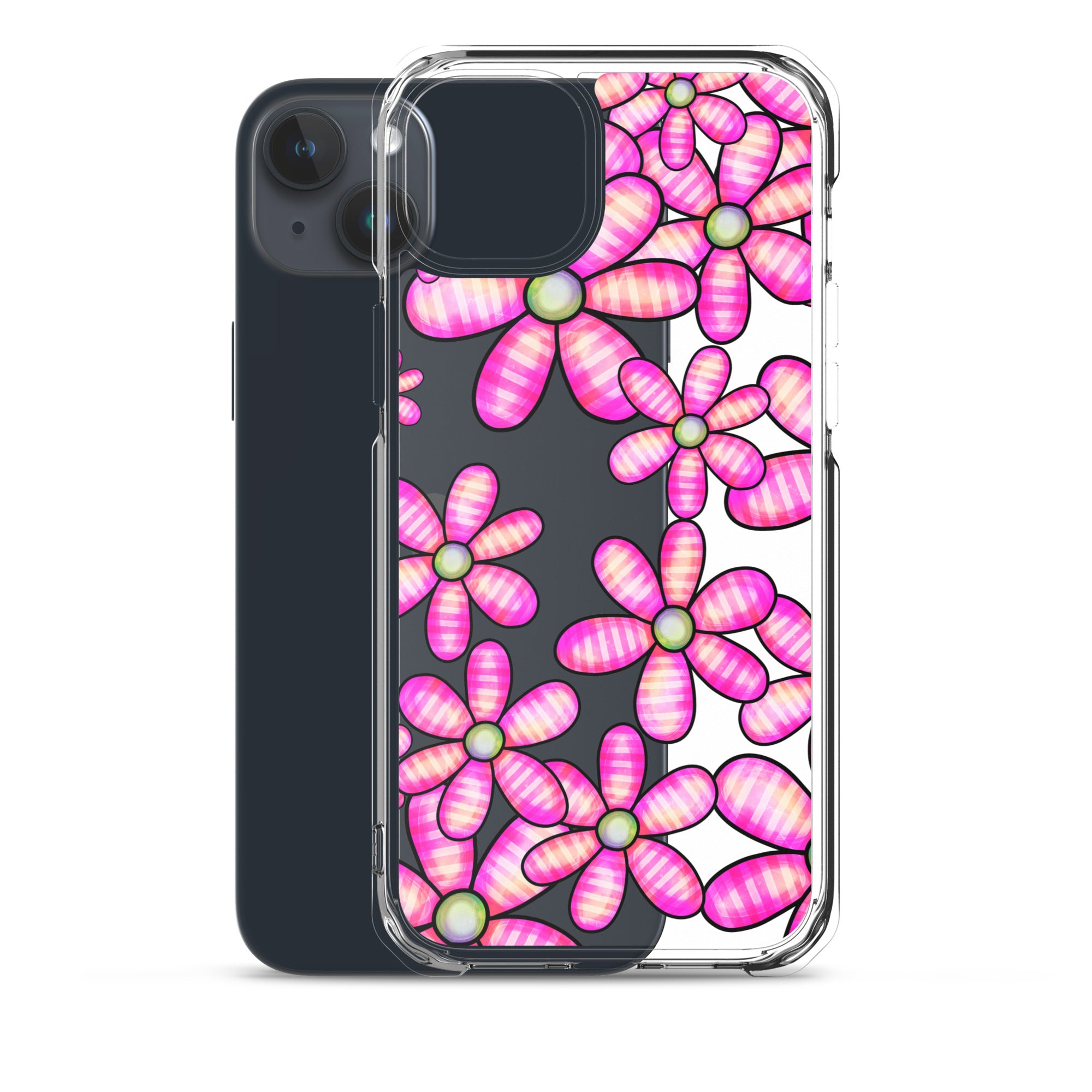 Clear Case for iPhone®- Floral Doodle Design II