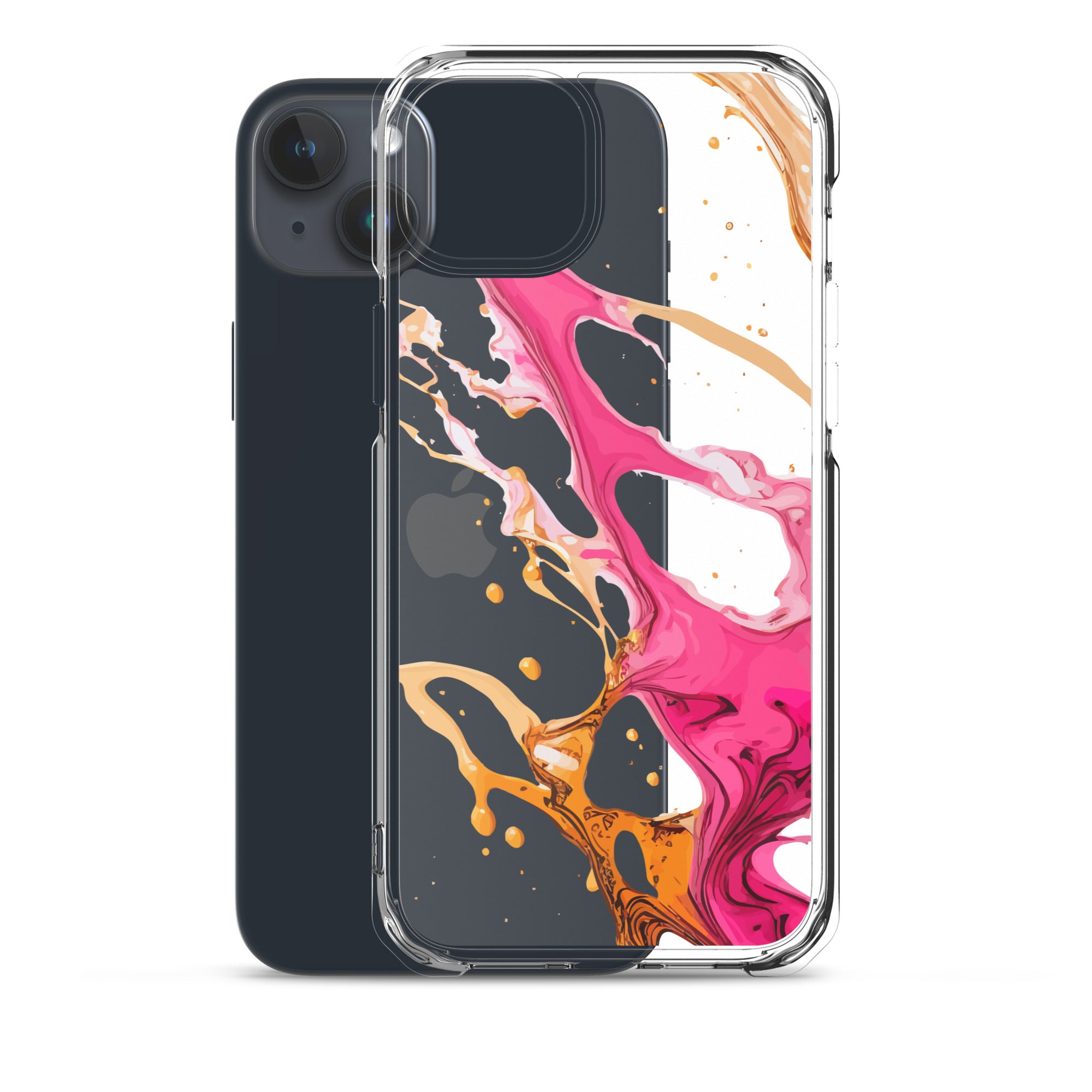 Clear Case for iPhone®- Alchohol Ink Design IV