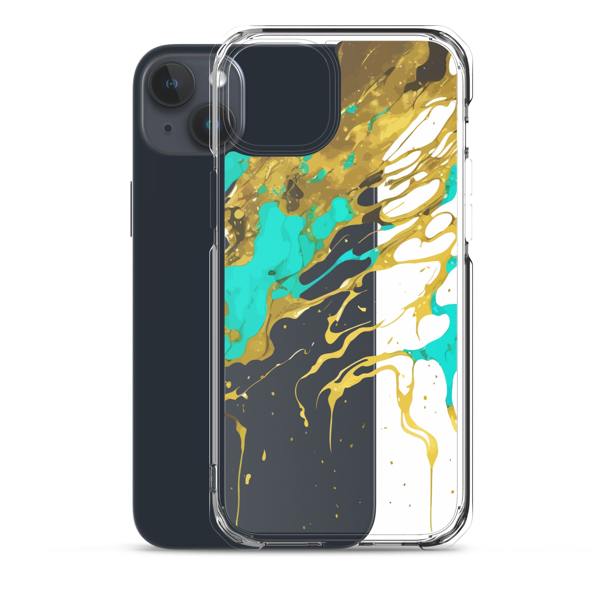 Clear Case for iPhone®- Alchohol Ink Design I